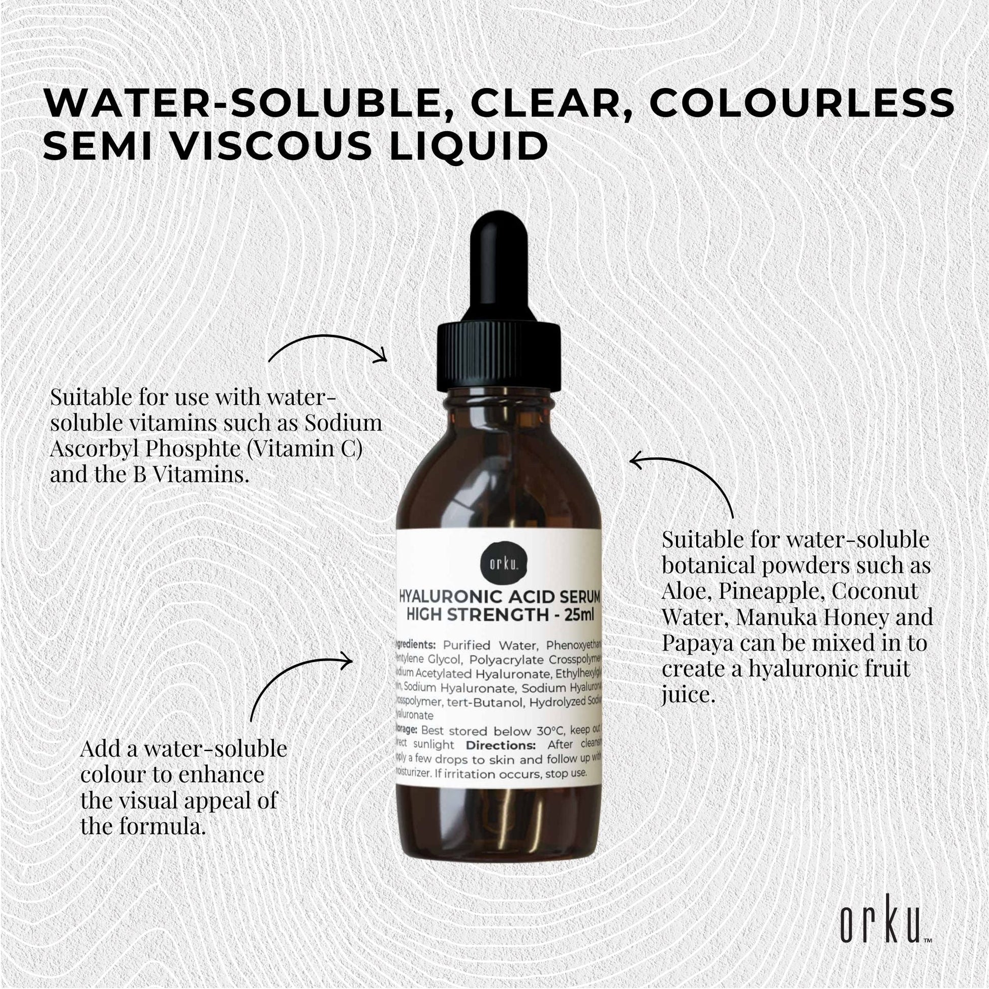 25ml Hyaluronic Acid Serum - High Strength Cosmetic Face Skin Care-4