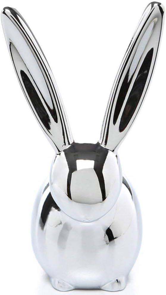 Umbra 3" Chrome Zoola Long Ear Bunny Rabbit Ring Jewelry Holder
