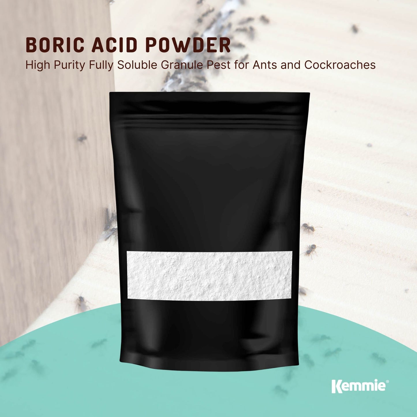 Boric Acid Powder High Purity Fully Soluble Granules - Pest Ant Cockroaches Bulk-1