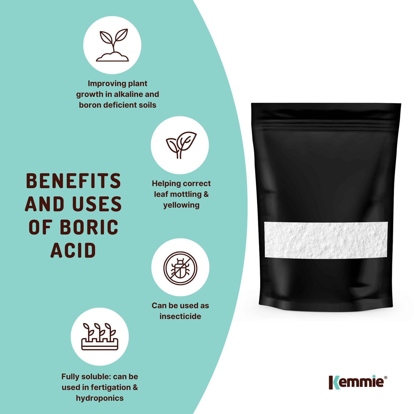 Boric Acid Powder High Purity Fully Soluble Granules - Pest Ant Cockroaches Bulk-2