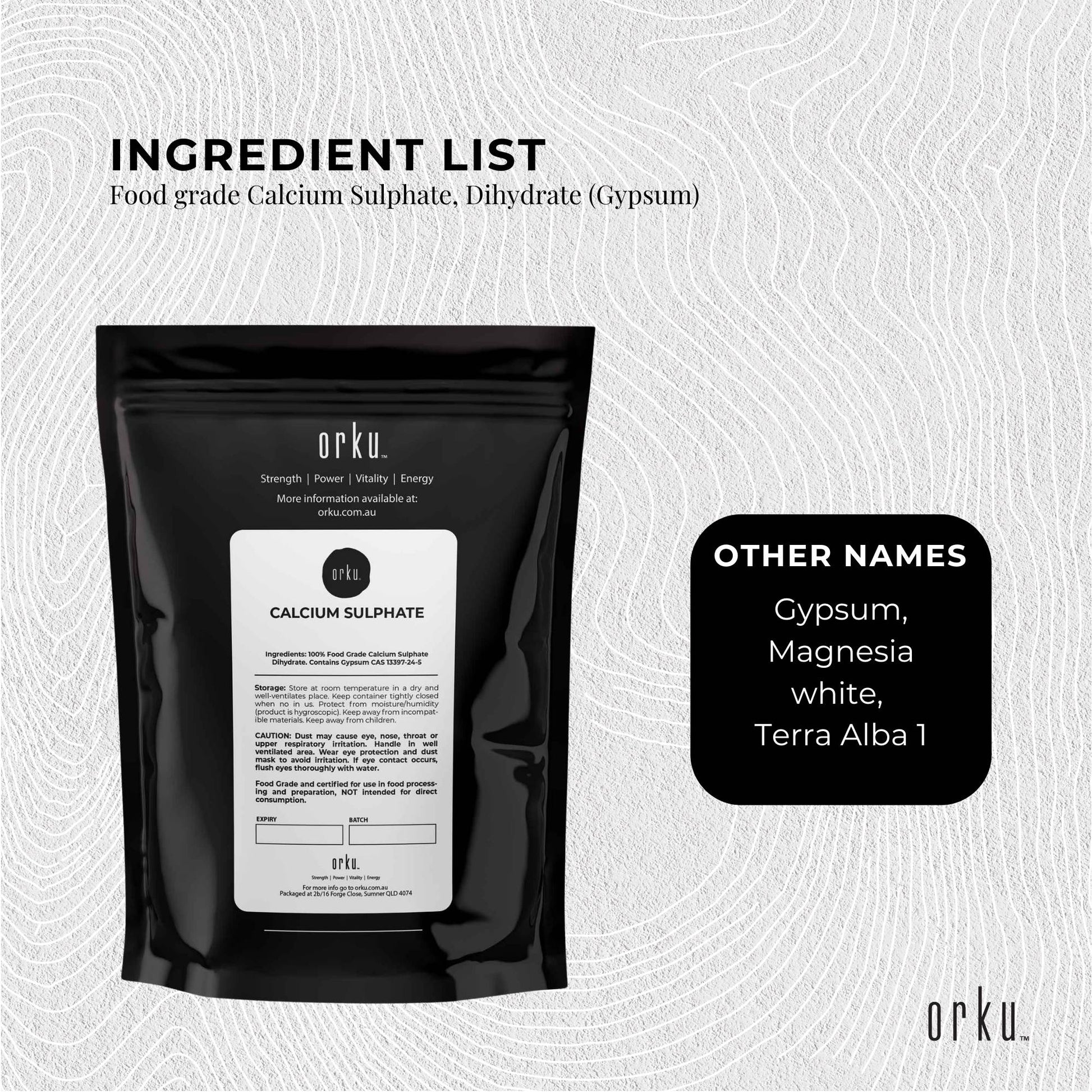 1Kg Calcium Sulphate Gypsum Powder -  Food Grade Hydrous Sulfate-3