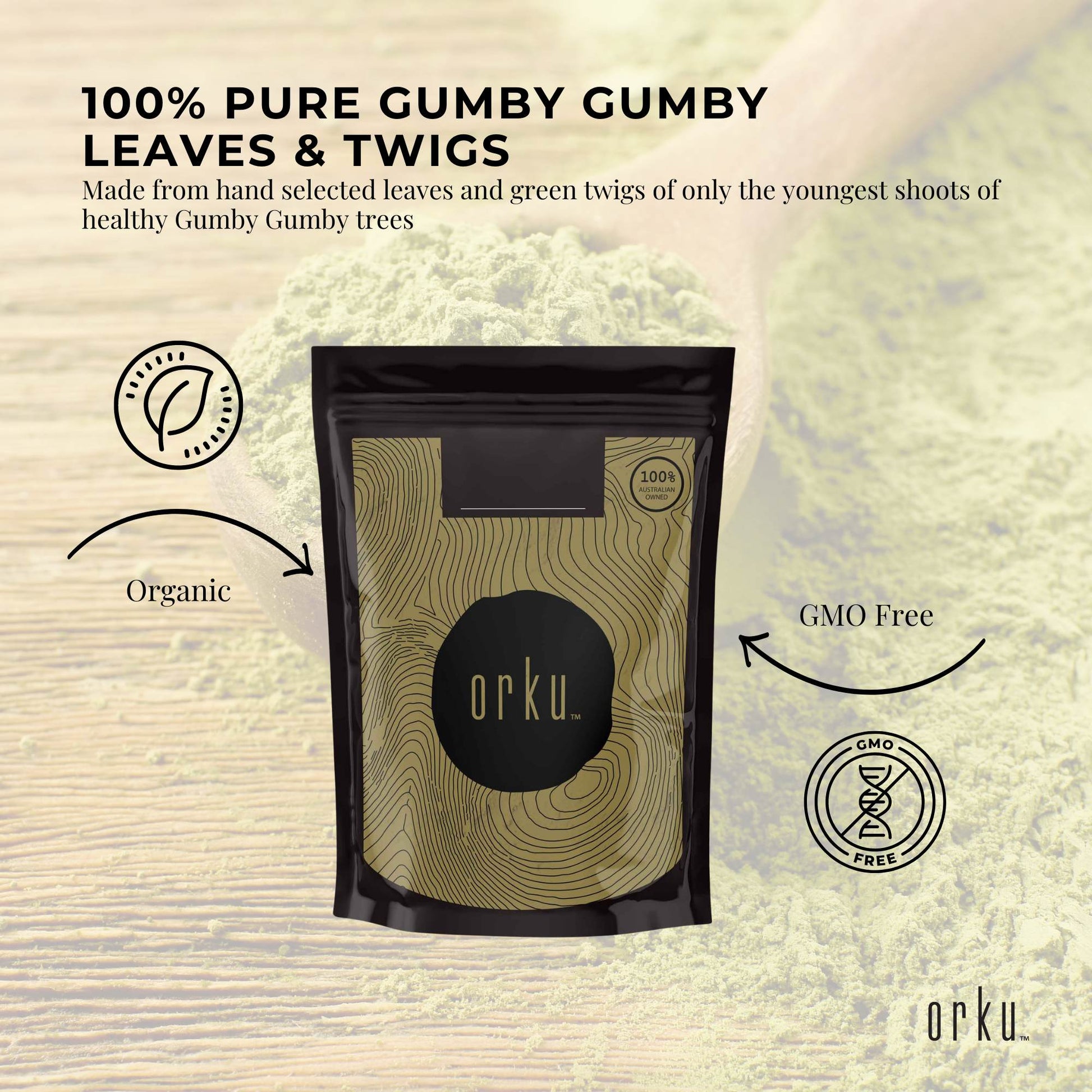 2Kg Gumby Gumby Pure Powder - Gumbi Aboriginal Plant Pittosporum Angustifolum-3