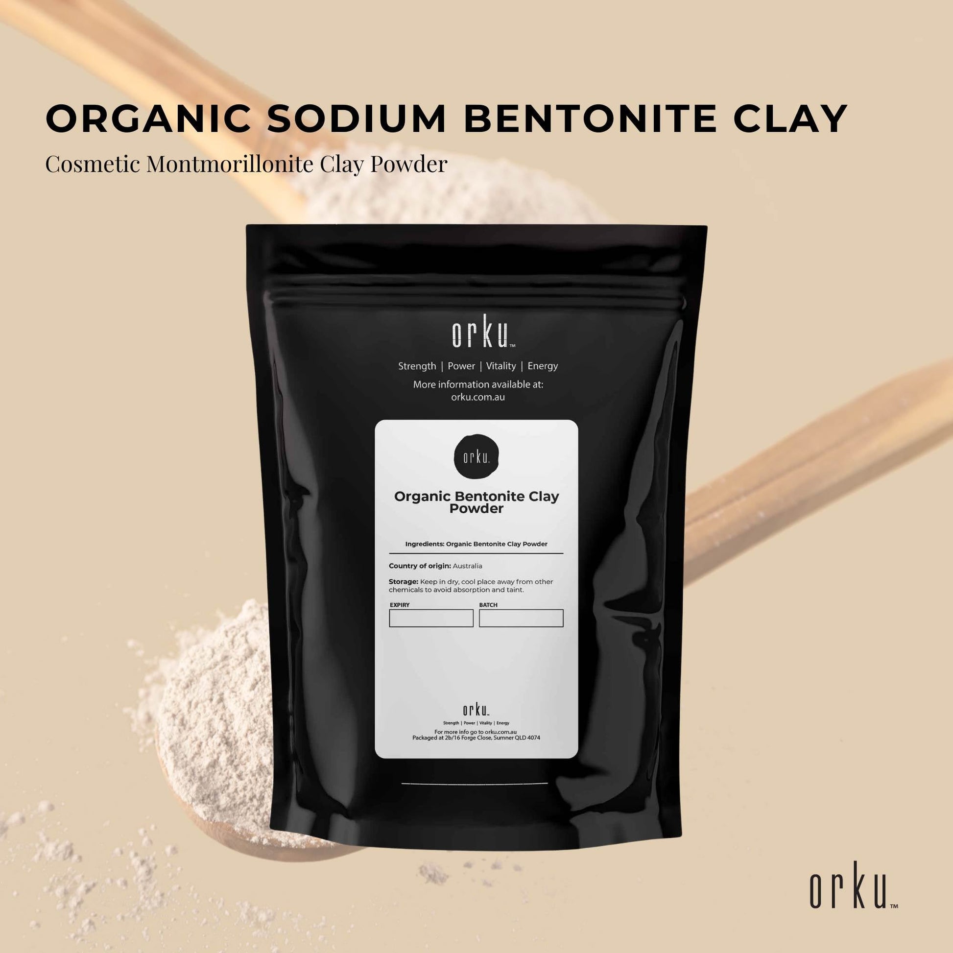 400g Organic Sodium Bentonite Clay Powder - Cosmetic Montmorillonite-1