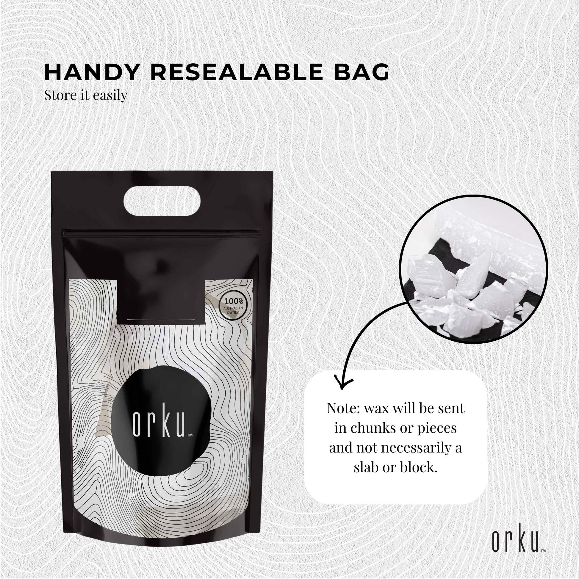 2Kg Paraffin Wax Blocks - Refined Hard Unscented Chunks 60/62 Candle Soap Making-3