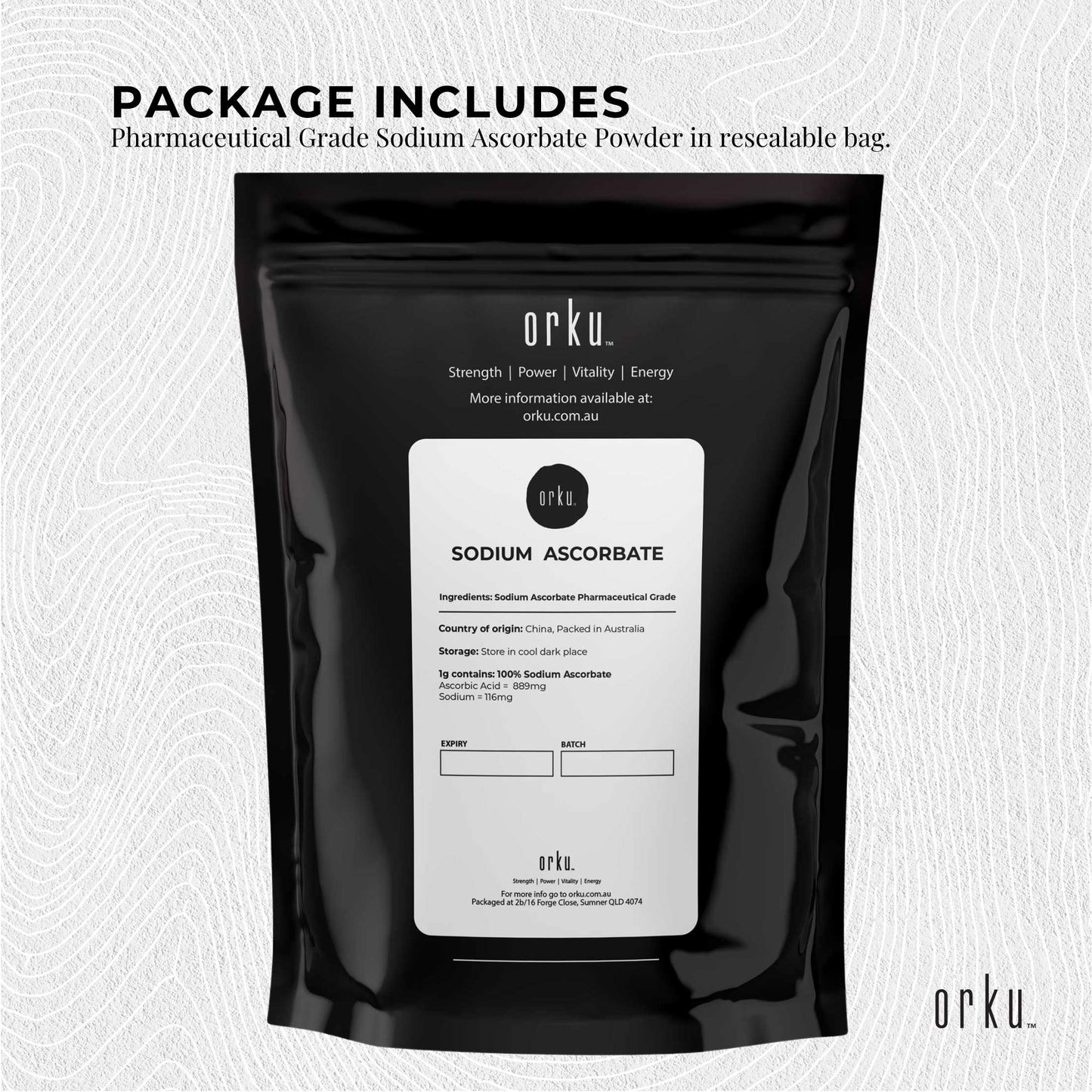 400g Sodium Ascorbate Powder - Vitamin C Buffered Pharmaceutical Ascorbic Acid-2