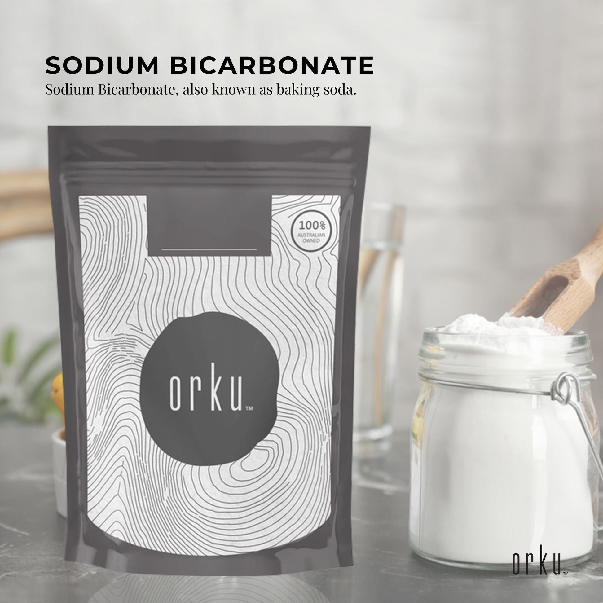 2Kg Sodium Bicarbonate - Food Grade Bicarb Baking Soda Hydrogen Carbonate Powder-2