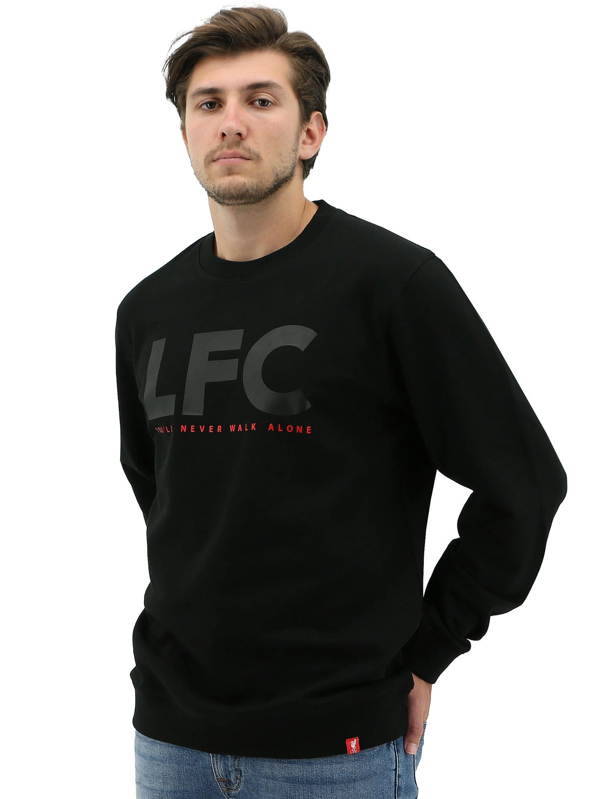 Liverpool FC Mens Crew Jumper Sweatshirt Winter Warm Soccer Football LFC - Black-9
