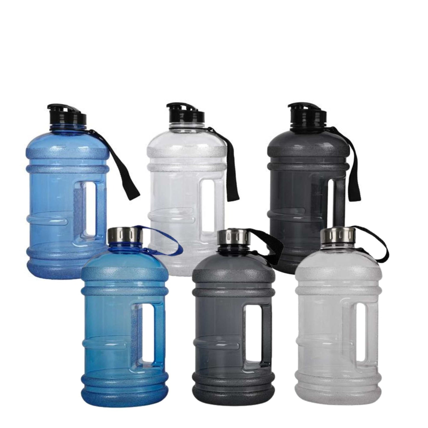 2.2L Large Water Drink Bottle - BPA Free Jug - Random Colour + Random Lid-0