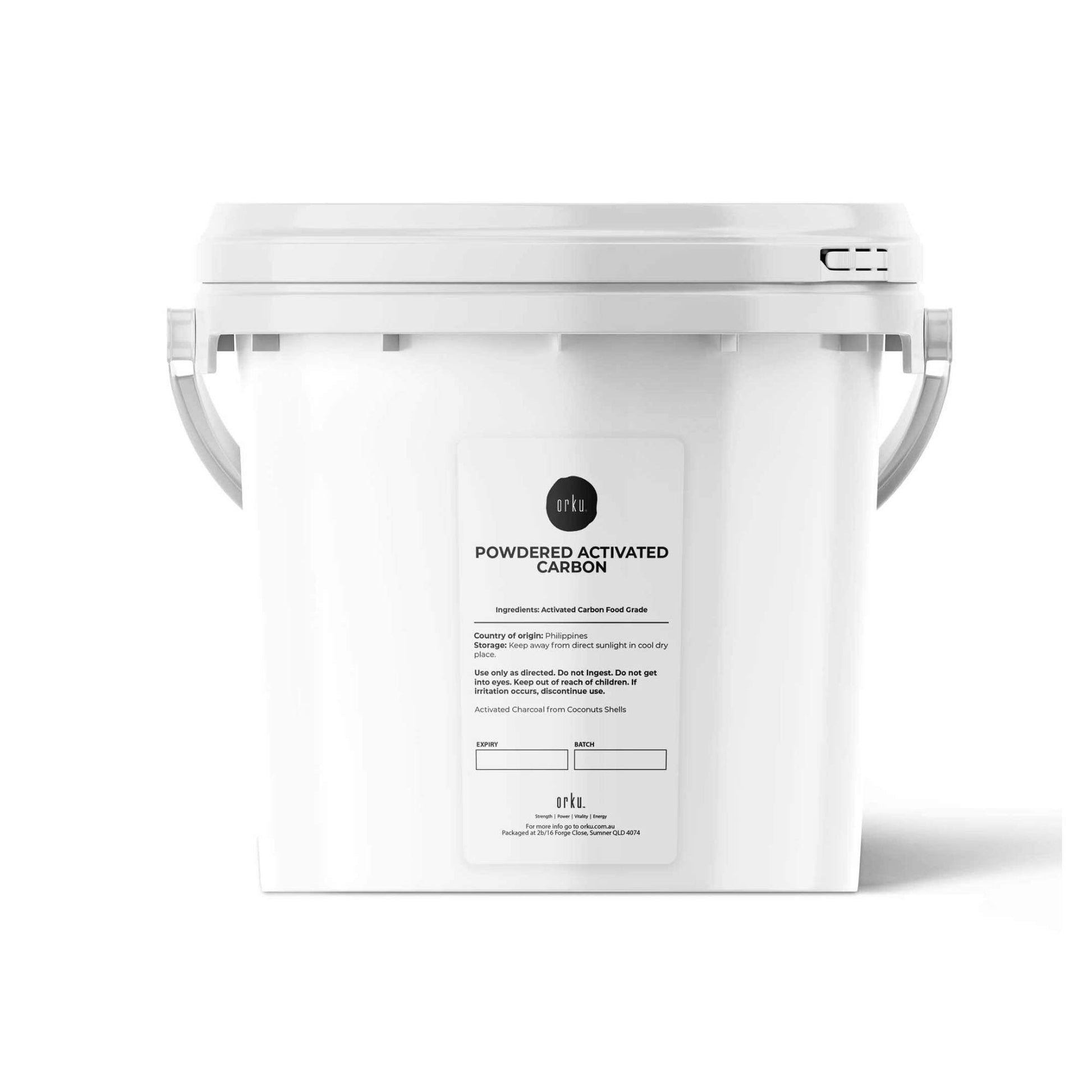 2.3Kg Activated Carbon Powder Coconut Charcoal Bucket - Water Filtration-0