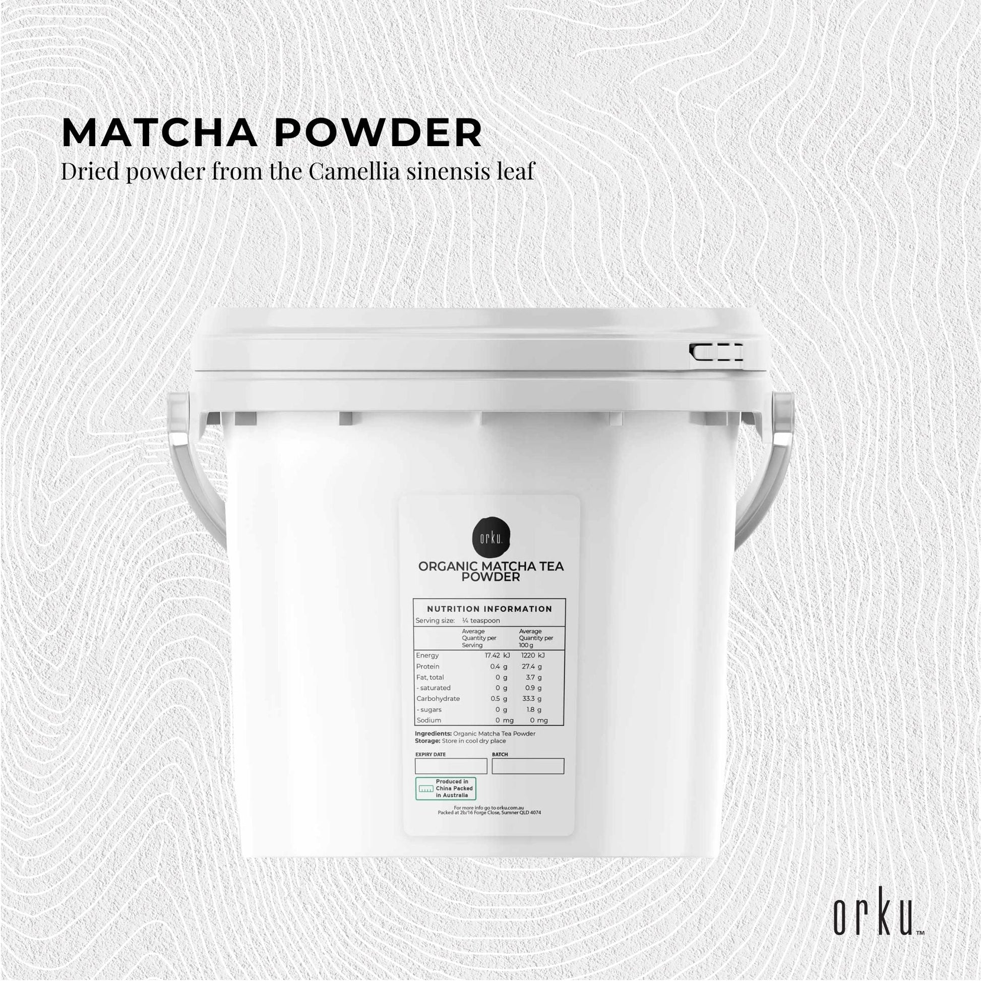 2.5Kg Organic Matcha Powder Tub Bucket Camellia Sinensis Green Tea Leaf-2
