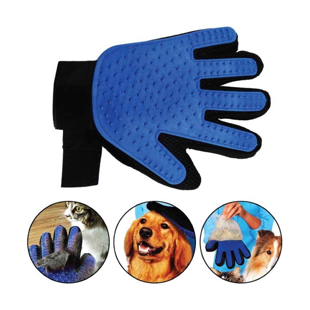 2in1 Pet Deshedding and Massage Glove - Dog or Cat Hair Grooming Right Hand Mitt-1