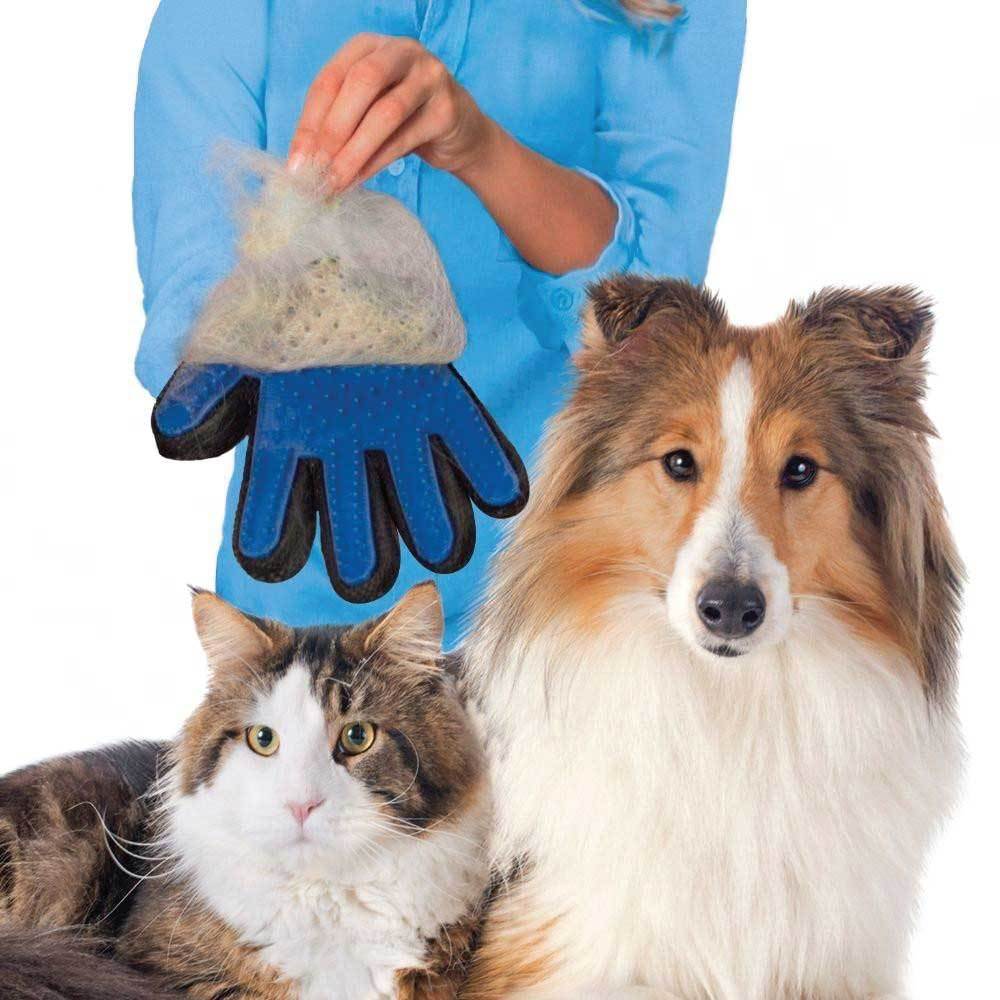 2in1 Pet Deshedding and Massage Glove - Dog or Cat Hair Grooming Right Hand Mitt-2