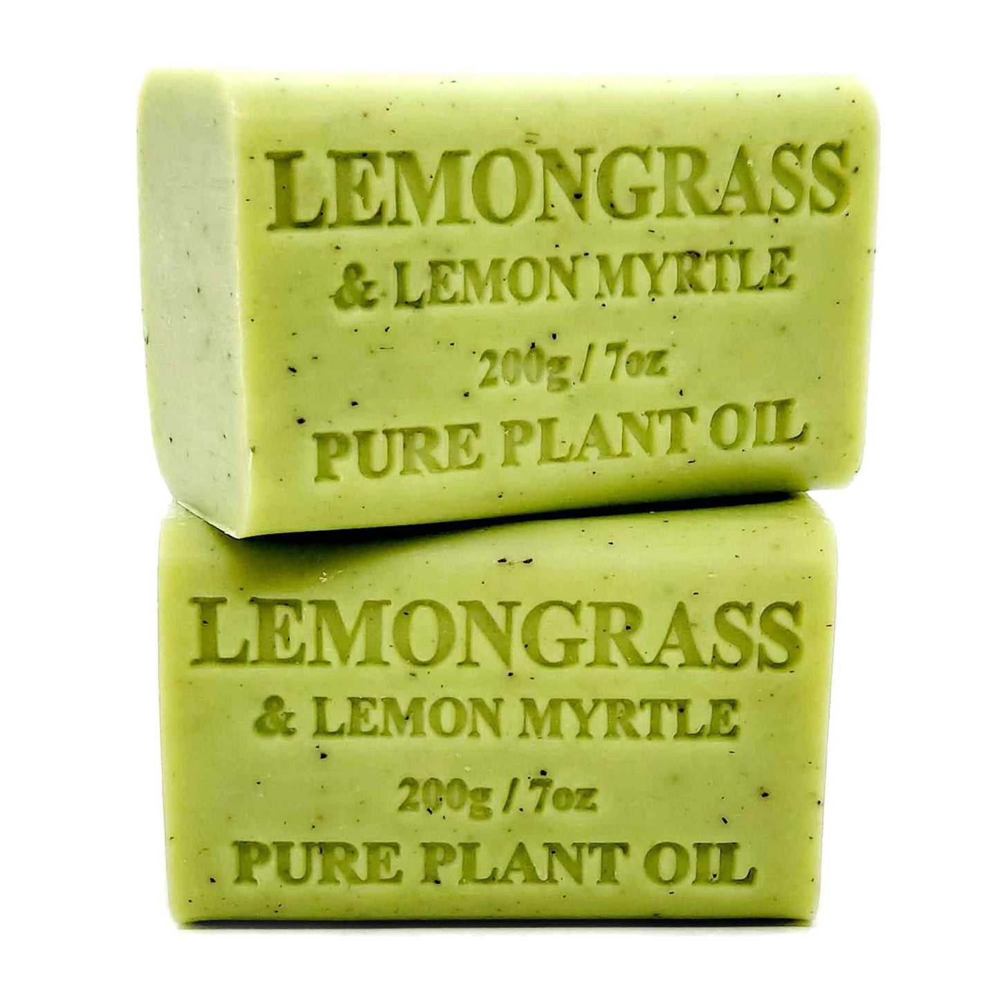 2x 200g Plant Oil Soap Lemongrass Lemon Myrtle Pure Vegetable Bar Australian-0