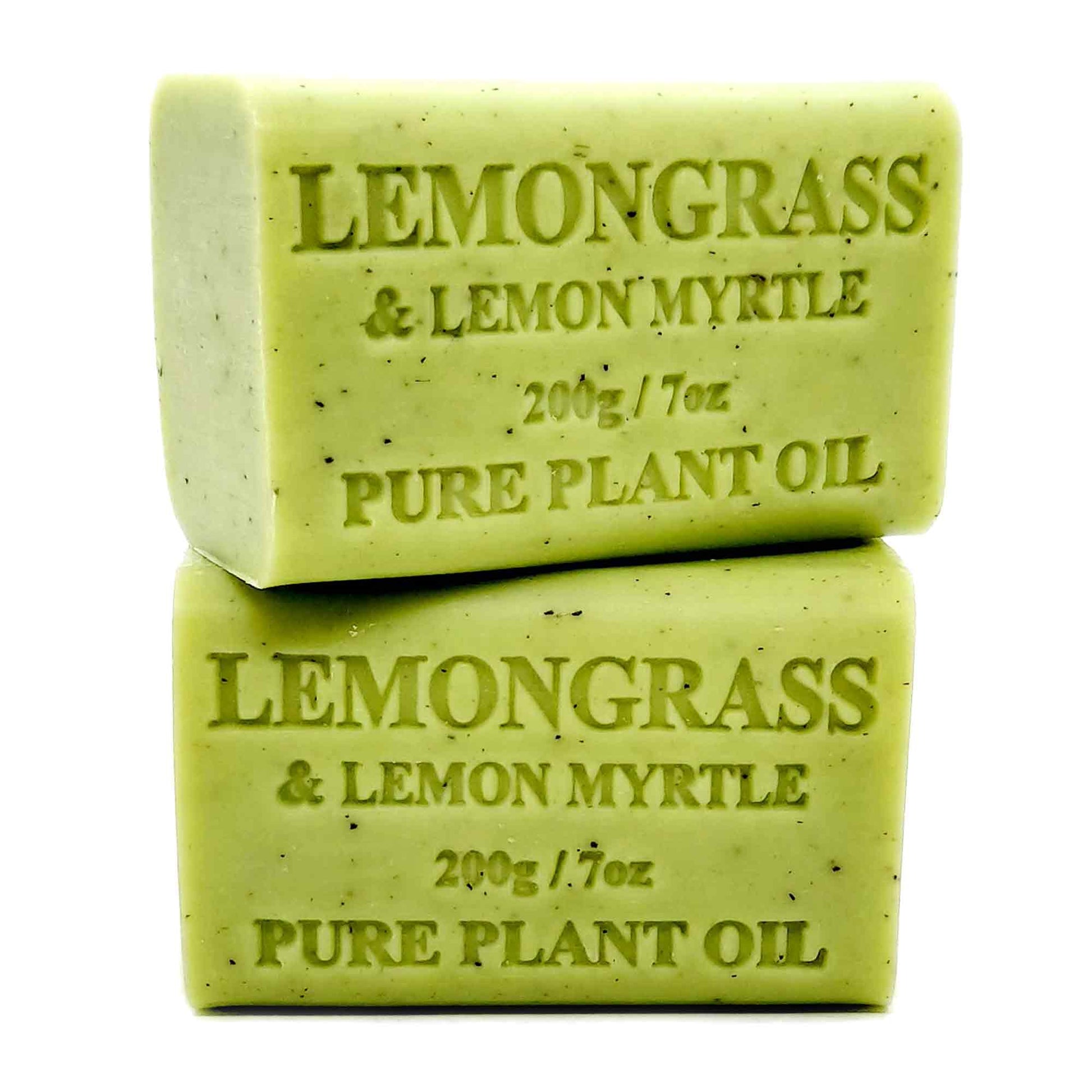 2x 200g Plant Oil Soap Lemongrass Lemon Myrtle Pure Vegetable Bar Australian-0