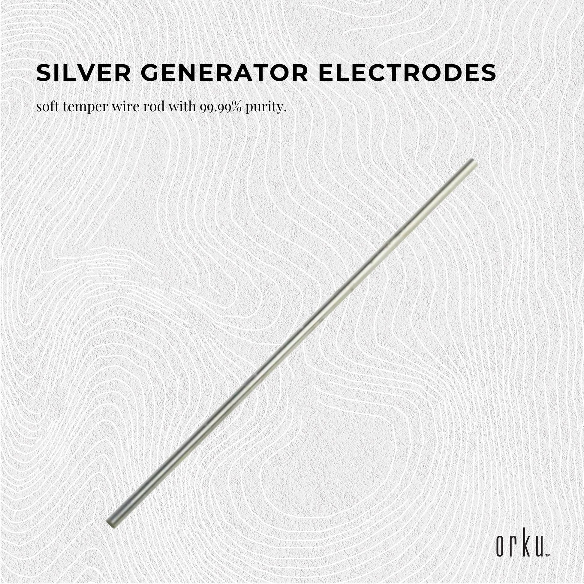 2x 7" Silver Rods 12 Gauge 99.99% High Purity Fine Soft Wire Colloidal Electrode-2