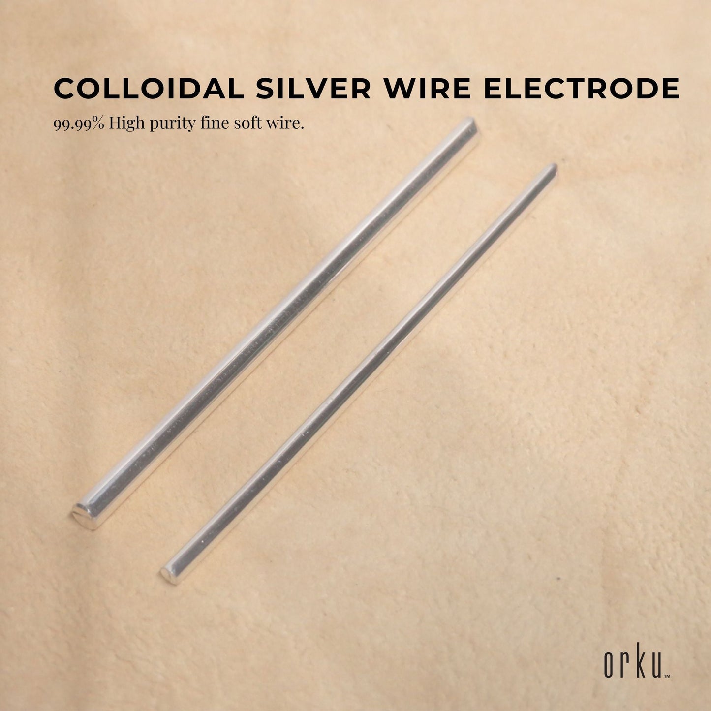 2x 7" Silver Rods 18 Gauge 99.99% High Purity Fine Soft Wire Colloidal Electrode-1