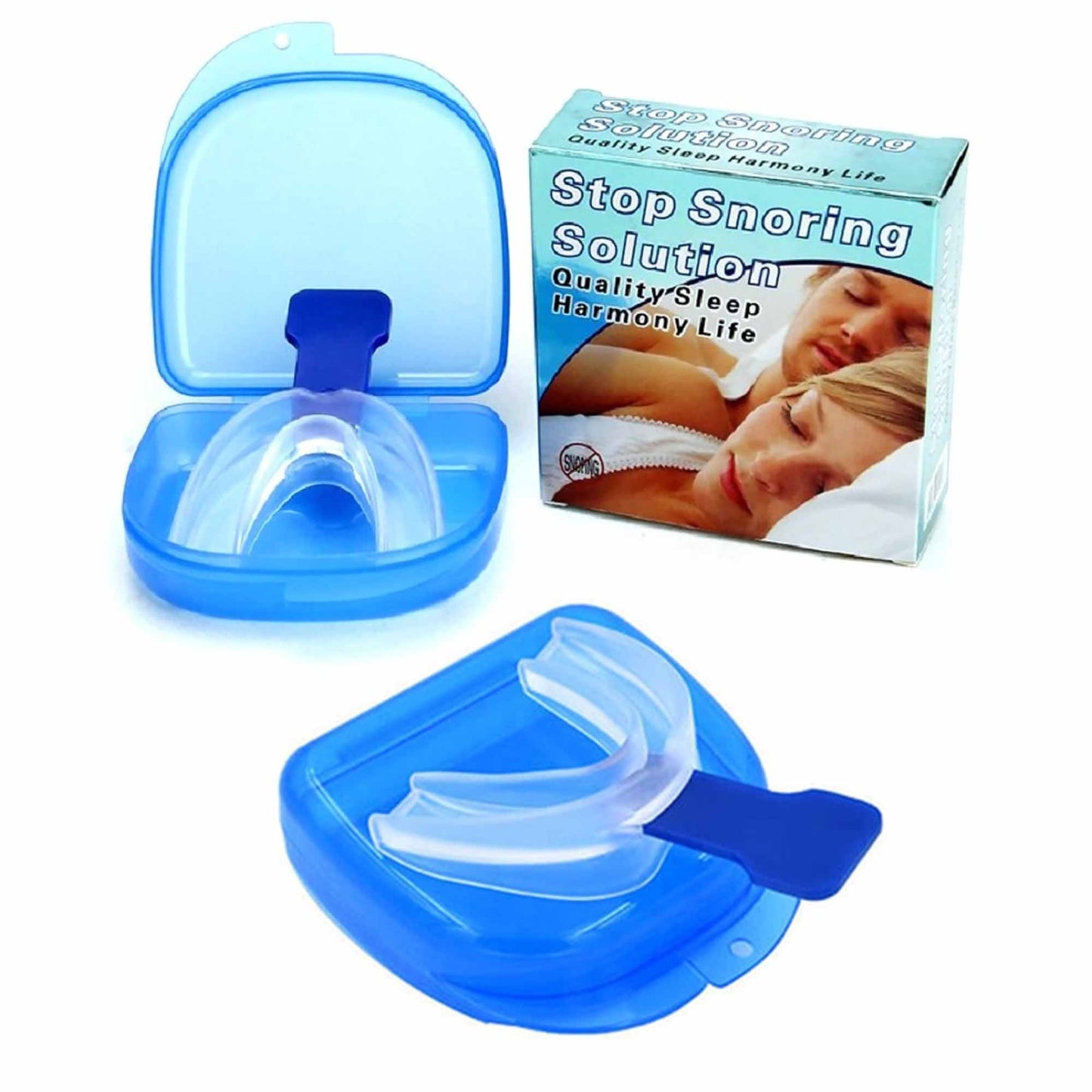 2x Anti Snoring Aid Mouth Guard - Adjustable Mouthguard Sleeping and Breathing-0
