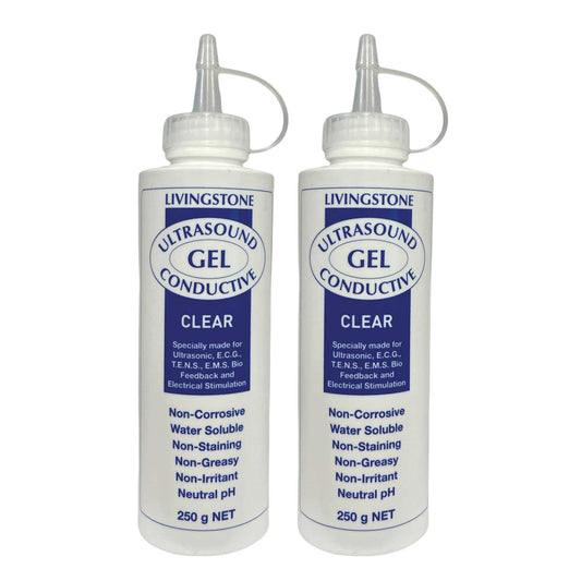 2x Livingstone 250ml Conductive Ultrasound Lubricating Gel - Squeeze Bottle-0