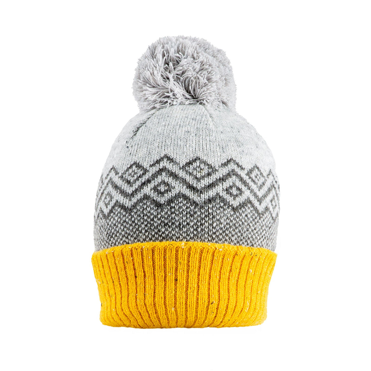 Dents Women’s Jacquard Knitted Bobble Hat with Geometric Pattern