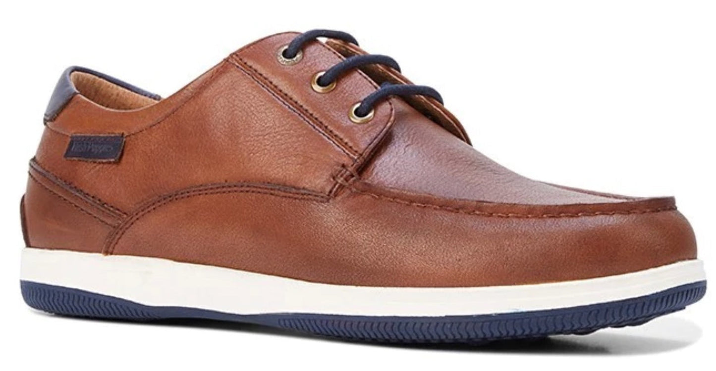 HUSH PUPPIES Mens Dusty Smooth Leather Shoes Formal or Casual - Dark Tan-0