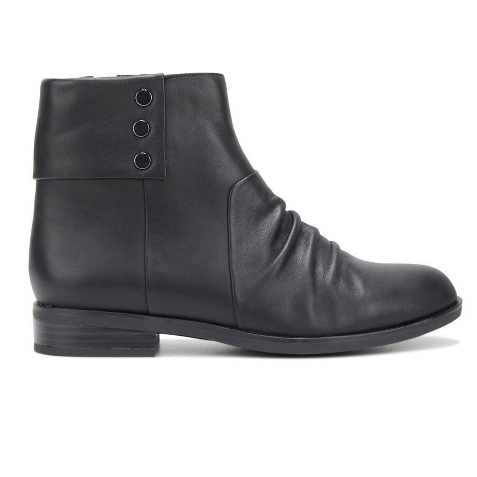 Hush Puppies Womens Hayworth Leather Heels Ankle Boots with Zip Shoes - Black-4