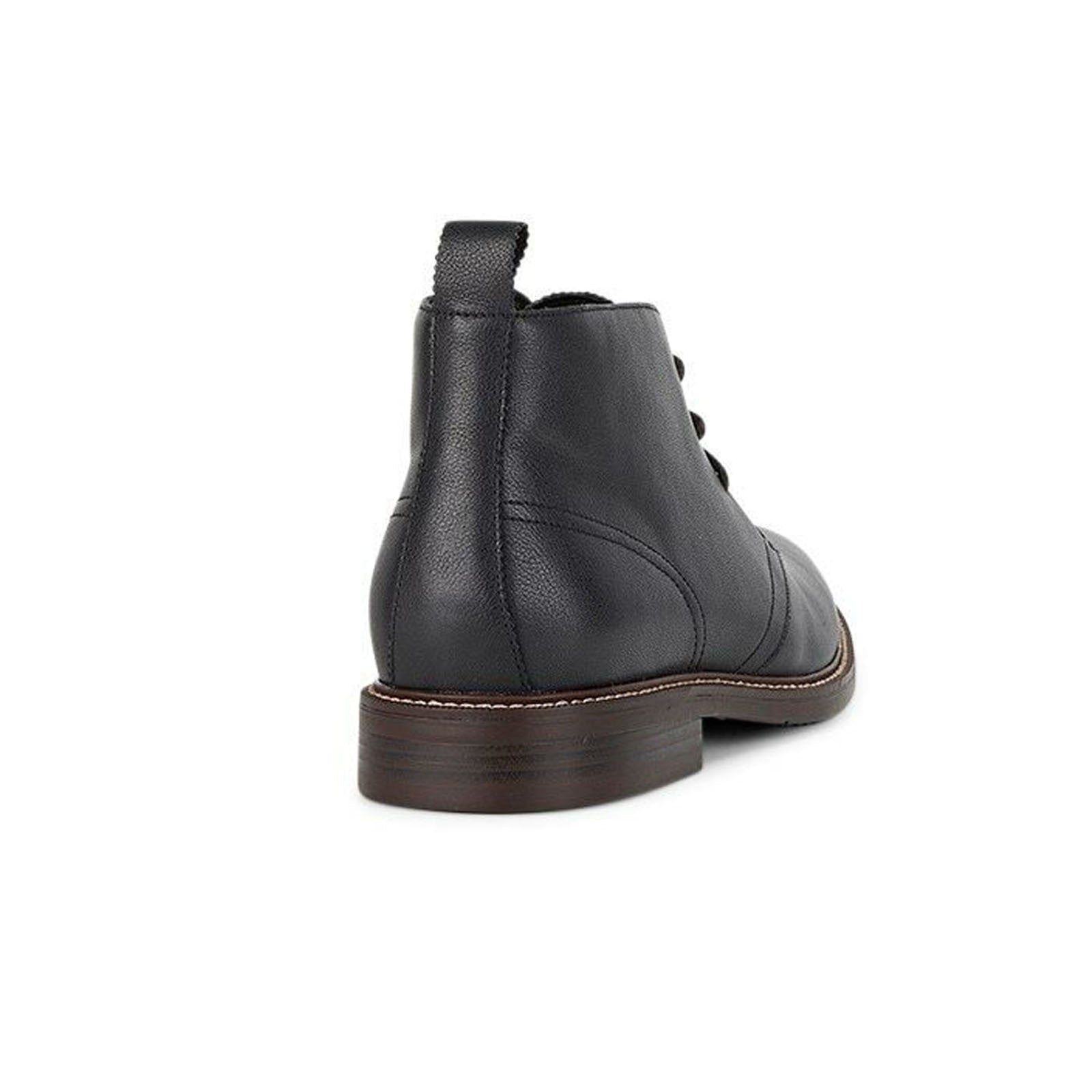Hush Puppies Mens Harbour Leather Chukka Shoes Ankle Lace-Up Bounce 2.0 - Black-3