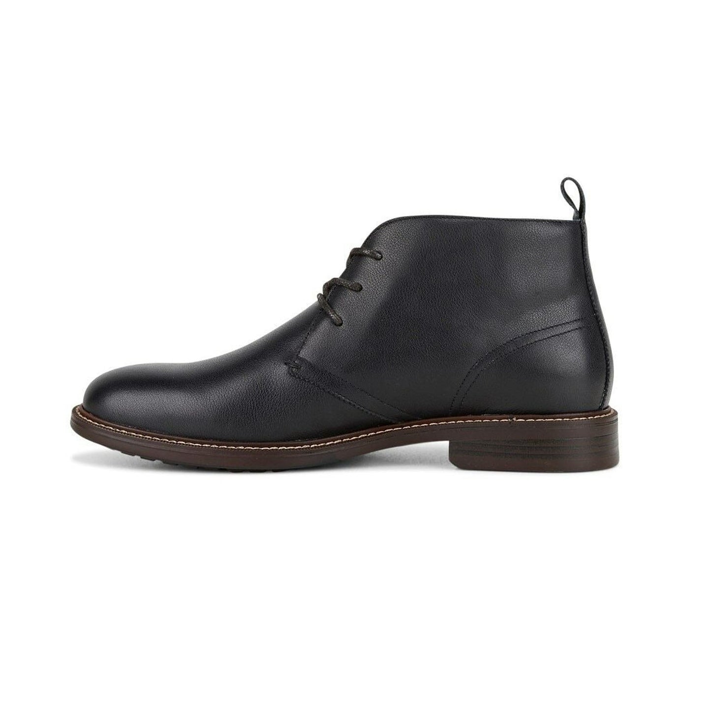 Hush Puppies Mens Harbour Leather Chukka Shoes Ankle Lace-Up Bounce 2.0 - Black-4