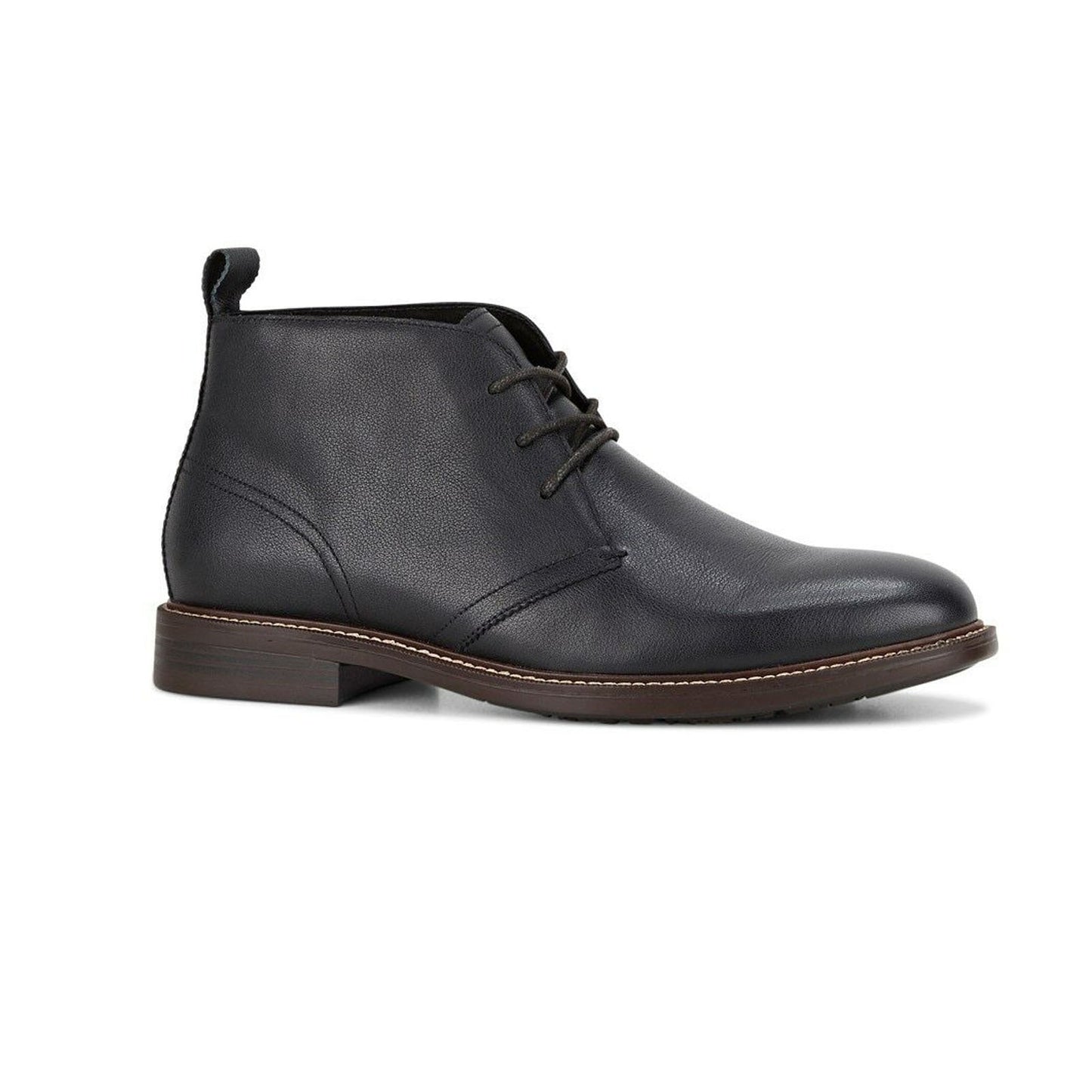 Hush Puppies Mens Harbour Leather Chukka Shoes Ankle Lace-Up Bounce 2.0 - Black-0
