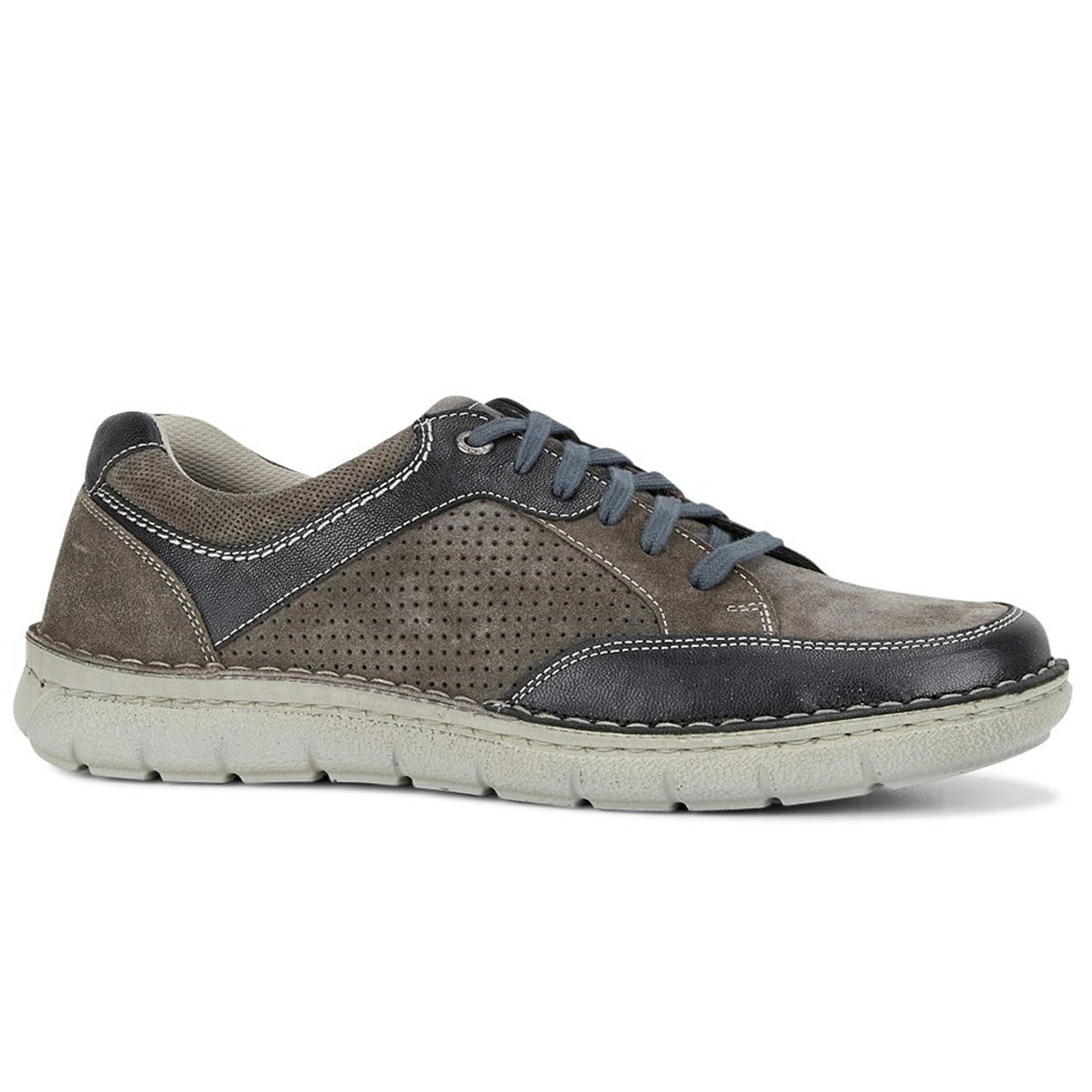 Hush Puppies Mens Casual Shoes Lace Up Comfort EE Wide Fit Everyday - Grey-3