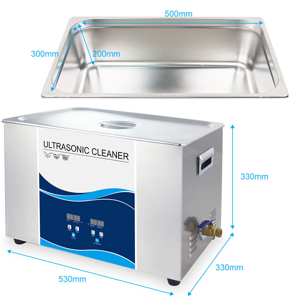 30L Digital Ultrasonic Cleaner Jewelry Ultra Sonic Bath Degas Parts Cleaning-2