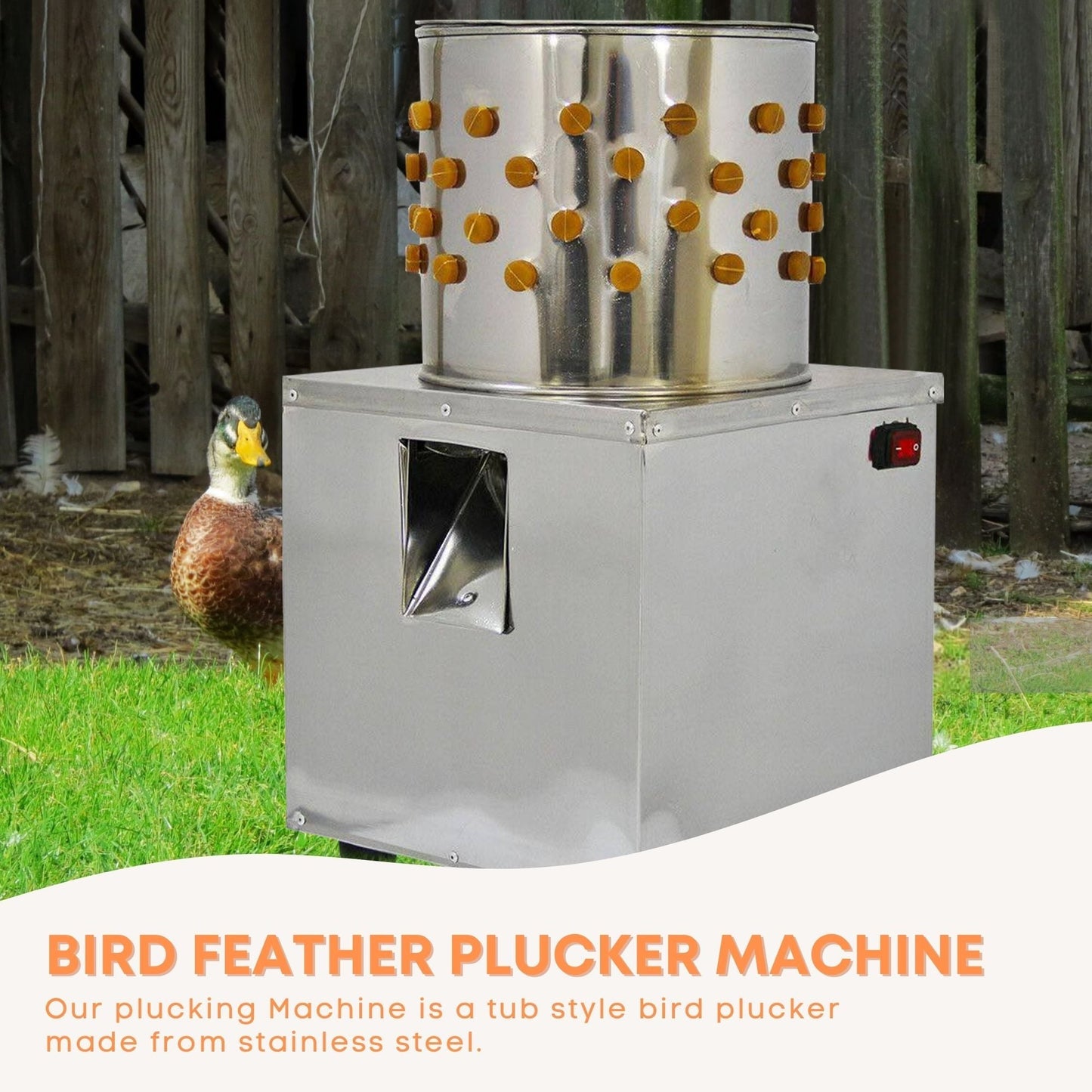 30cm Bird Feather Plucker Machine - Electric Automatic Quail Pigeon Defeathering-1
