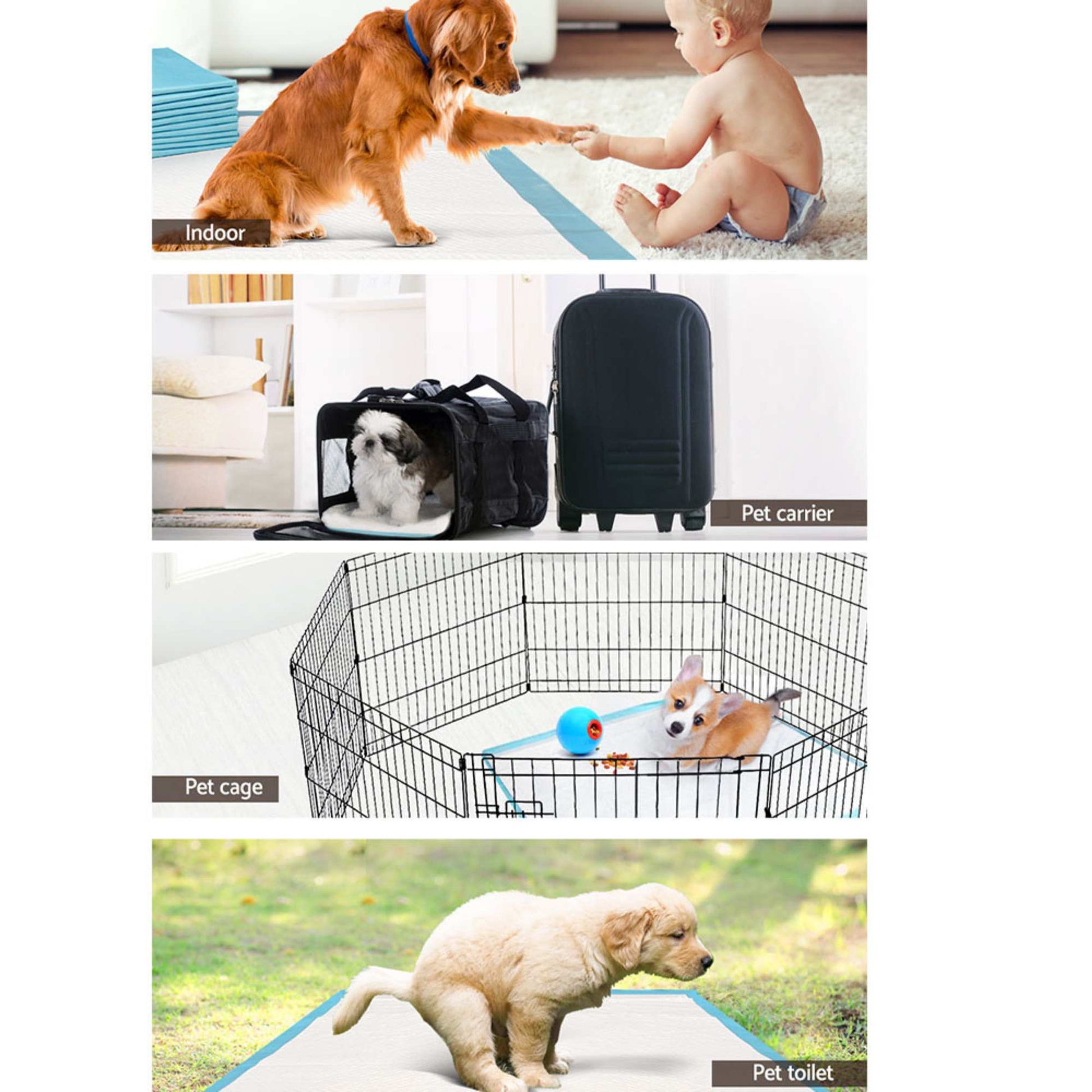30x Pack Puppy Training Mat 56x56cm Dog Indoor Pads Pee Absorbent Toilet-4