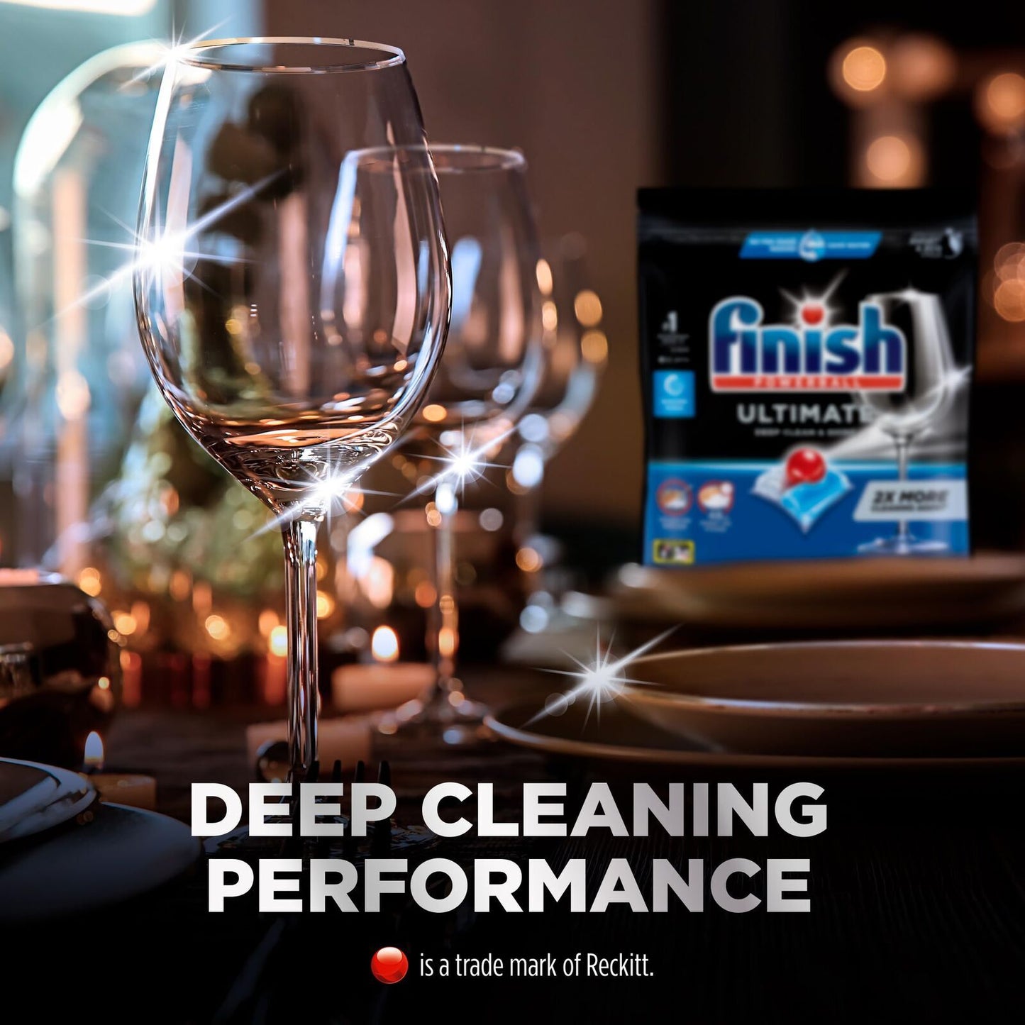 Finish PK34 Dishwasher Tabs Powerball Ultimate Deep Clean And Shine Baking Soda