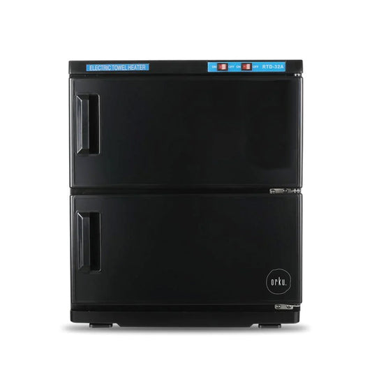 32L Black UV Electric Towel Warmer Steriliser Cabinet Beauty Spa Heat Sanitiser-0