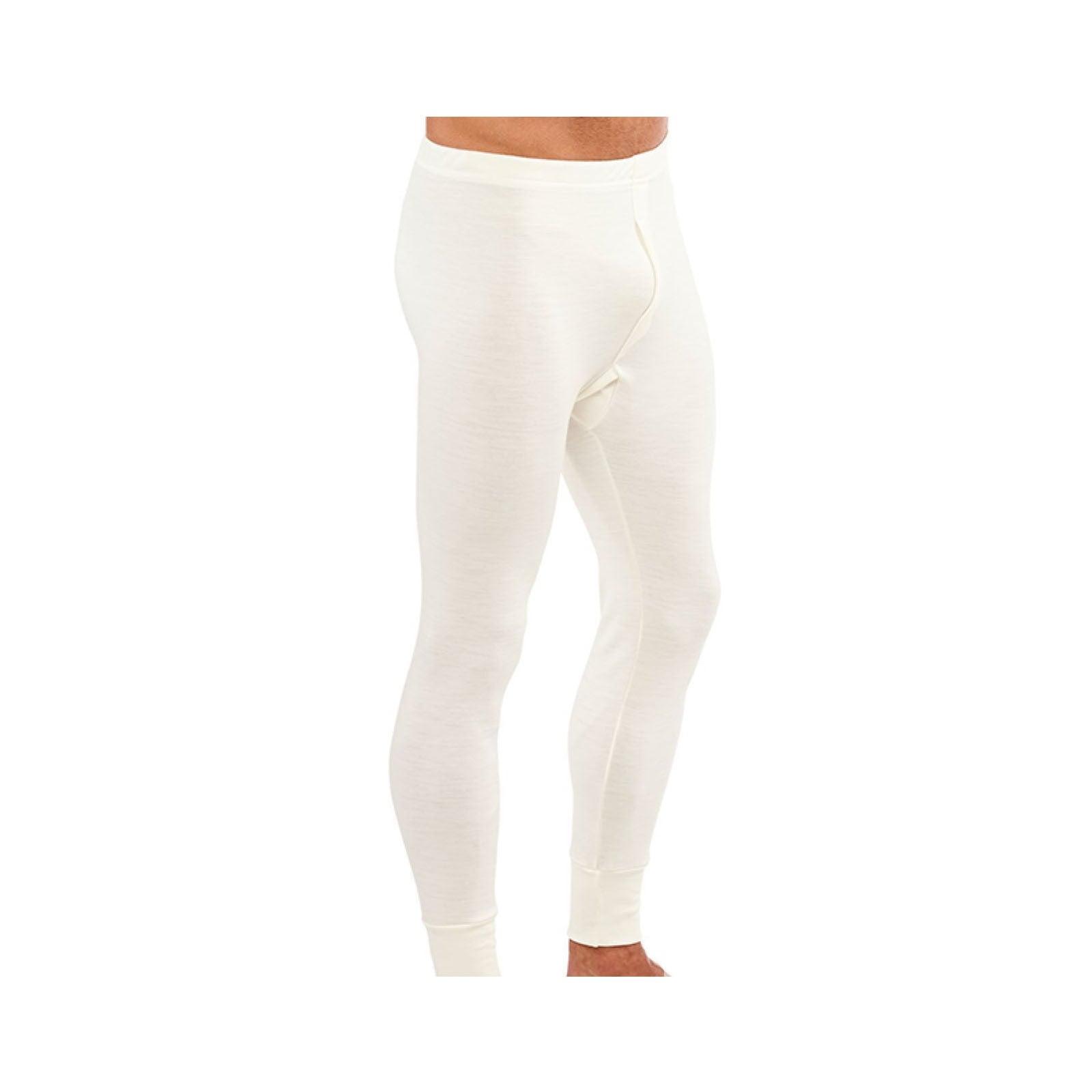Mens Thermal Long Johns Trouser Pants Merino Wool Blend Aus Made Thermals - Beige-4