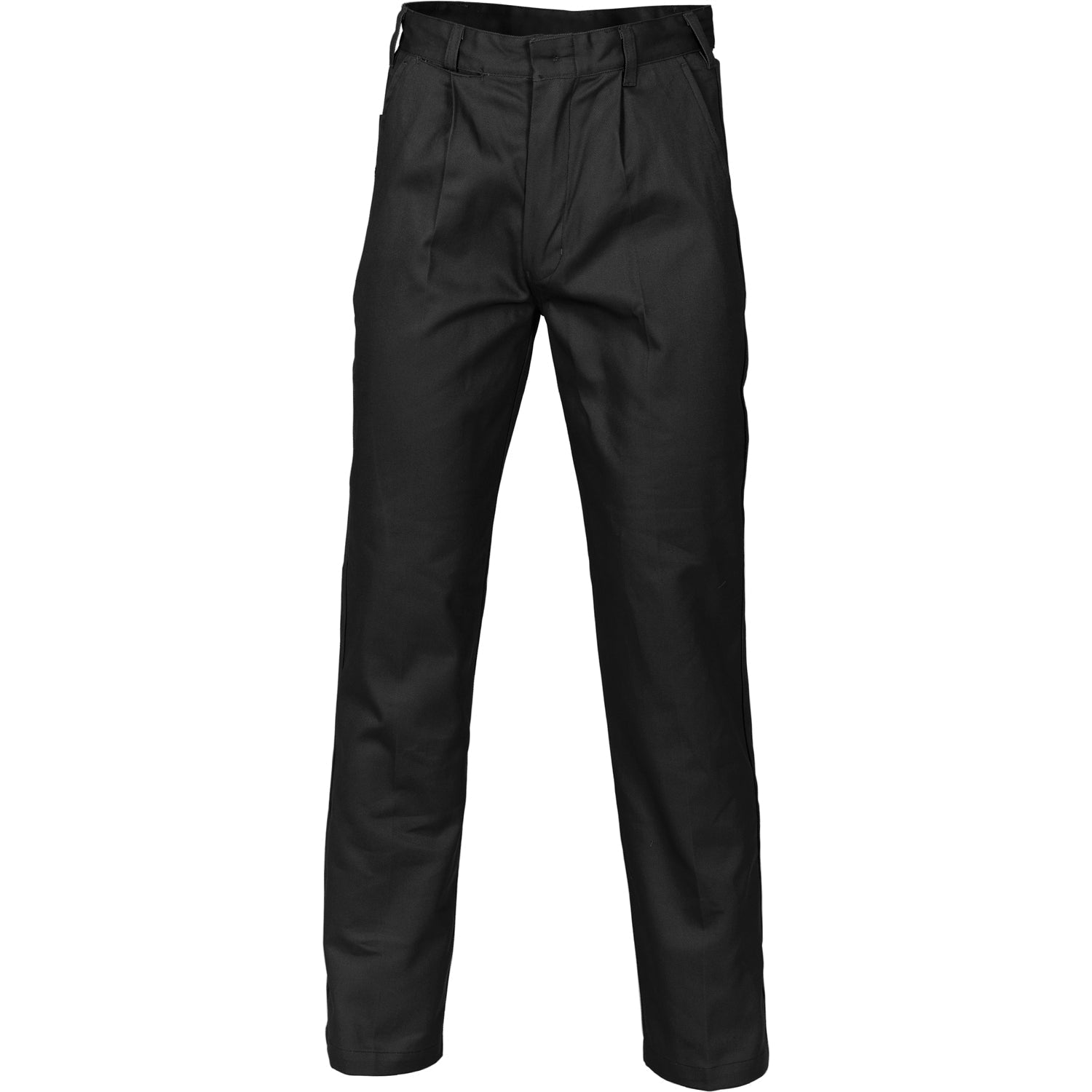 DNC Cotton Drill Work Pants Workwear - Black Stout Length-0