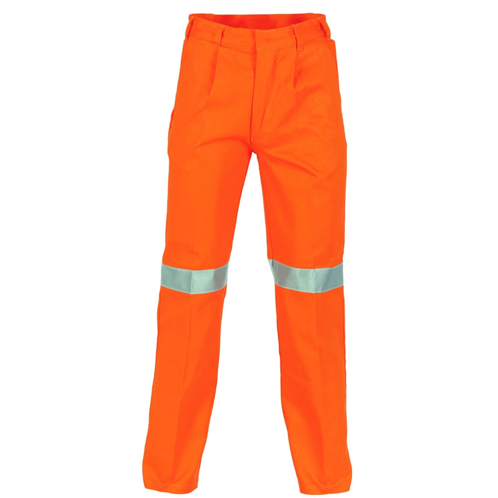 DNC Cotton Drill Pants With 3M Reflective Tape - Orange - Size 122S-0