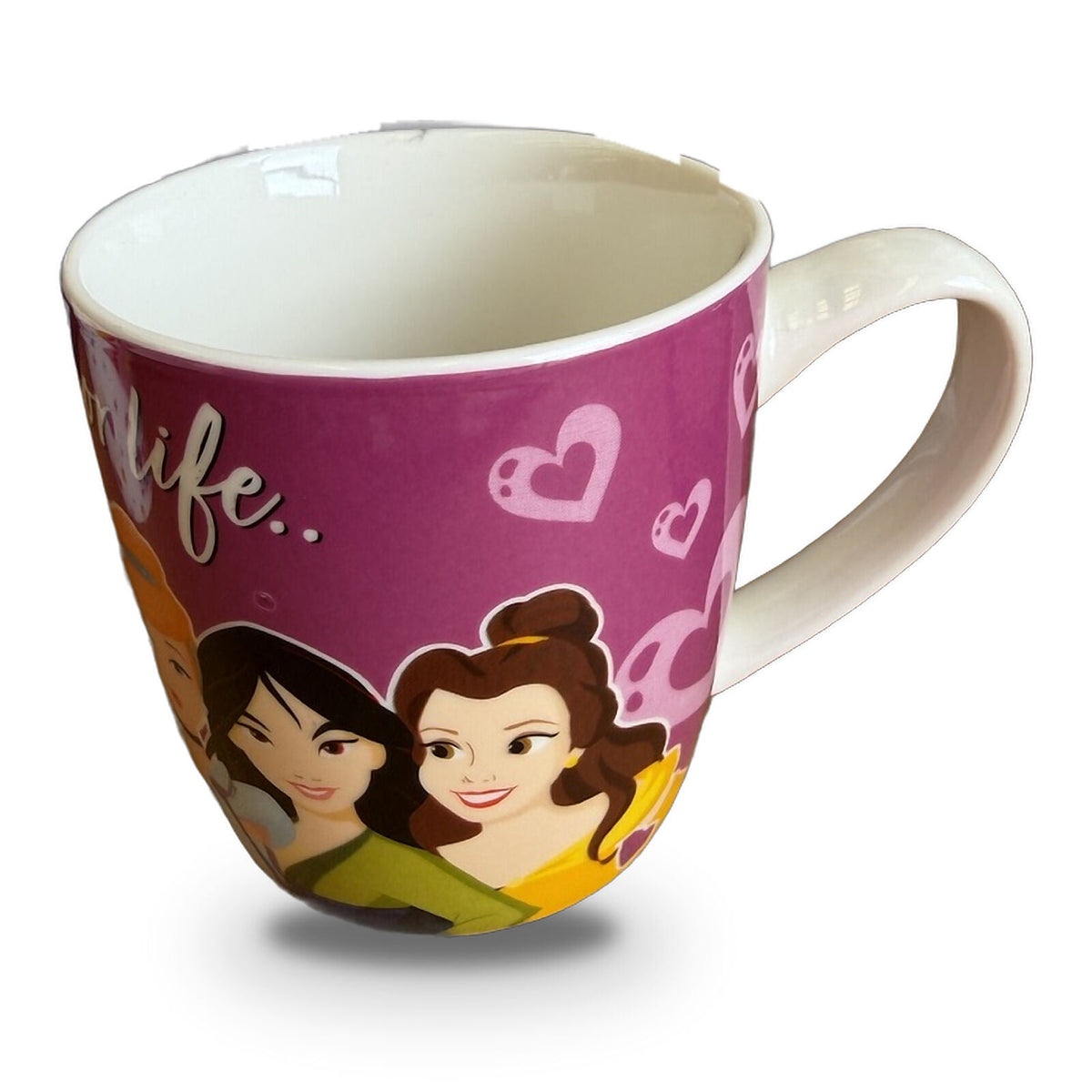Set of 4 Disney Princess & Star Wars 500ml Ceramic Coffee Mug Tea Cup with Handle (Officially Licensed)