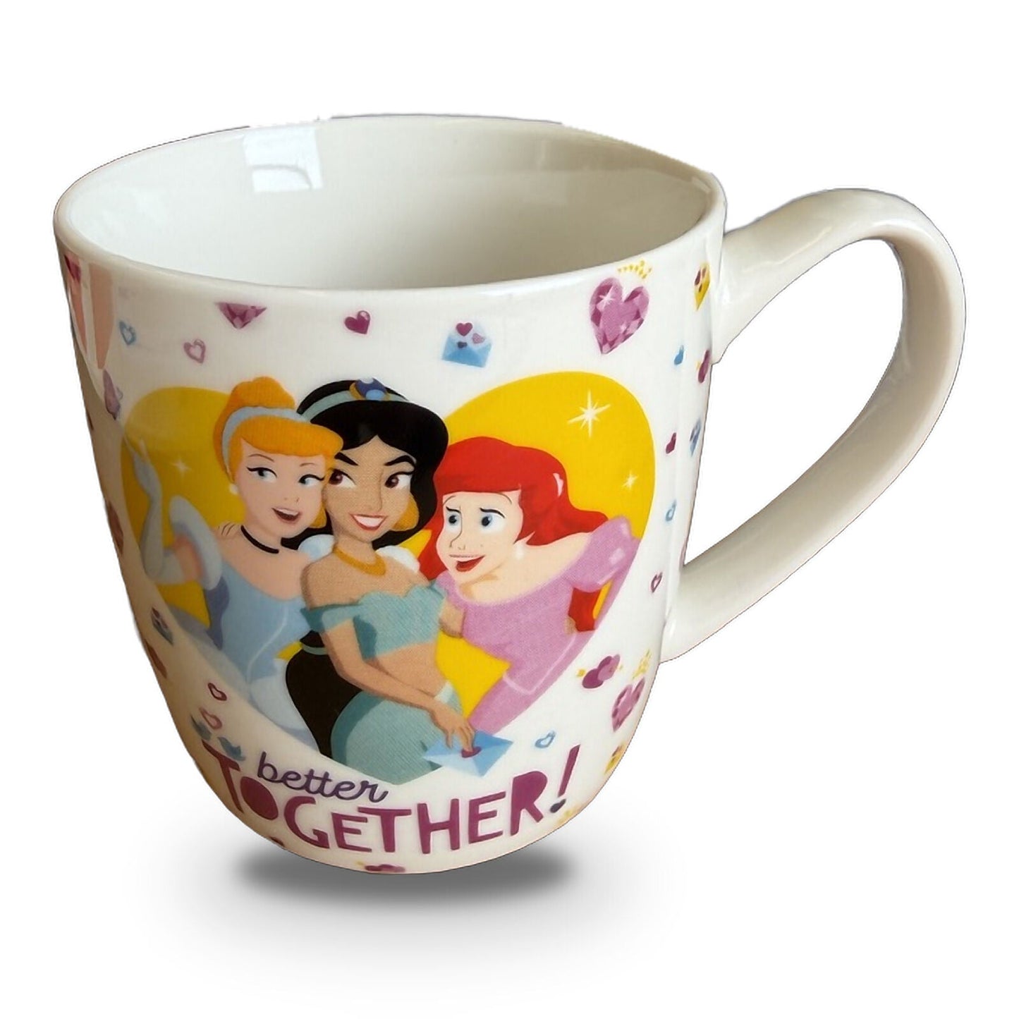 Set of 4 Disney Princess & Star Wars 500ml Ceramic Coffee Mug Tea Cup with Handle (Officially Licensed)