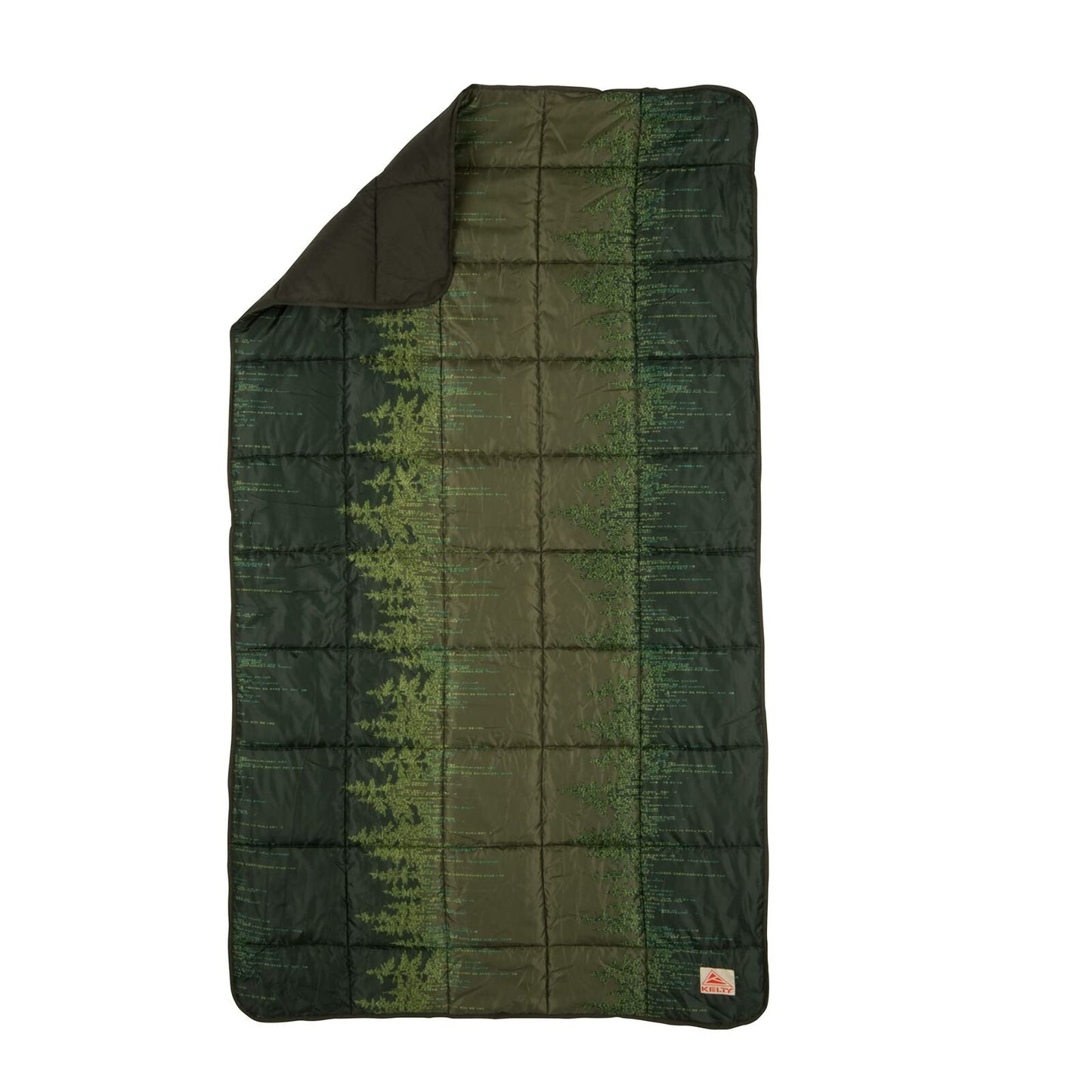 Kelty Bestie Camping Blanket Insulated Outdoor & Travel Throw in Winter Moss/Treeline Matrix Pattern