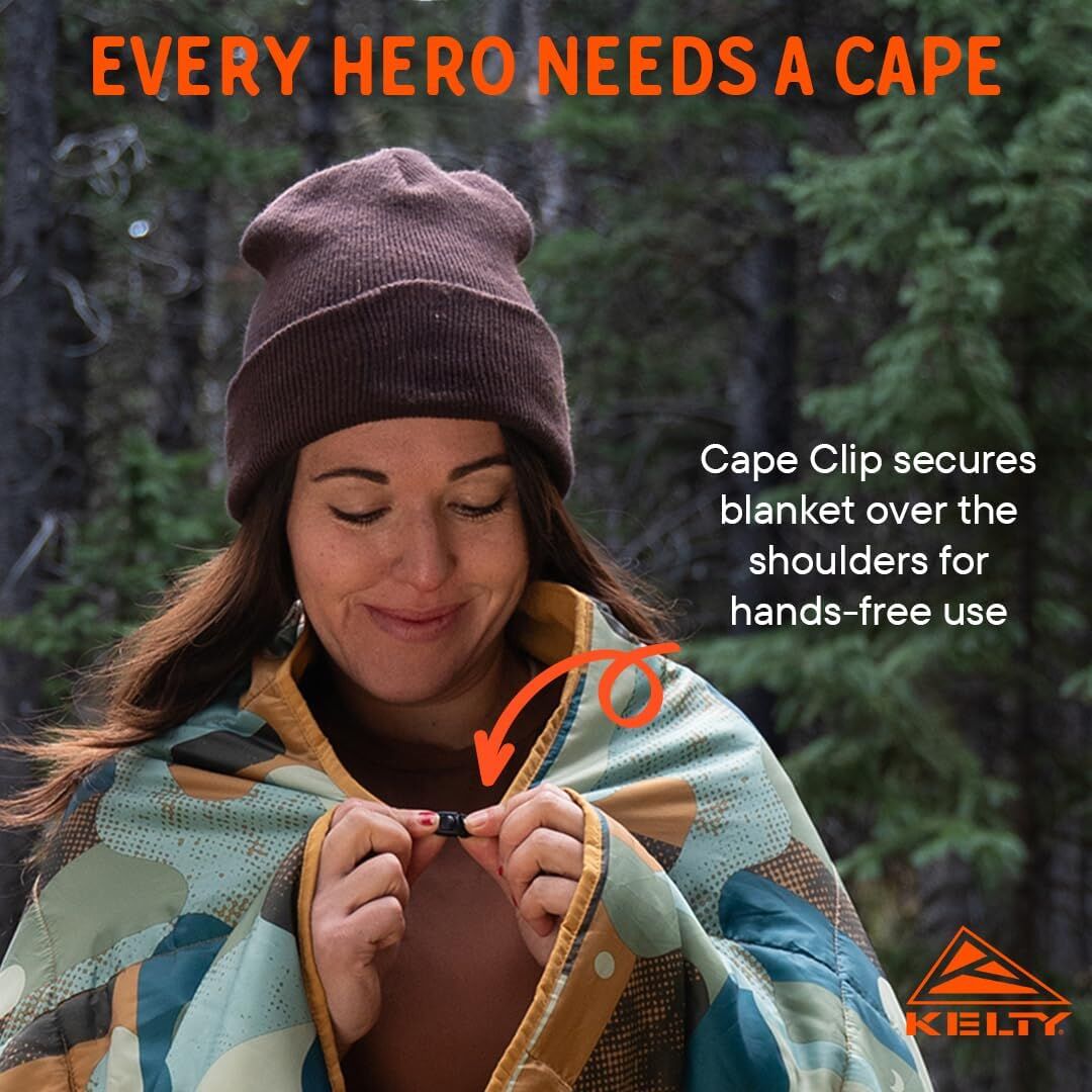 Kelty Bestie Blanket Geo Natural - Lightweight and Cozy Large 1P Blanket - Twin