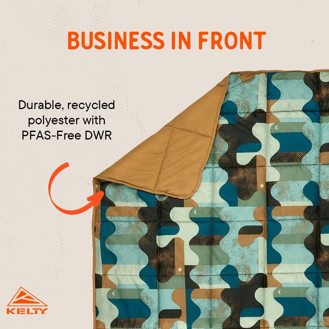 Kelty Bestie Blanket Geo Natural - Lightweight and Cozy Large 1P Blanket - Twin