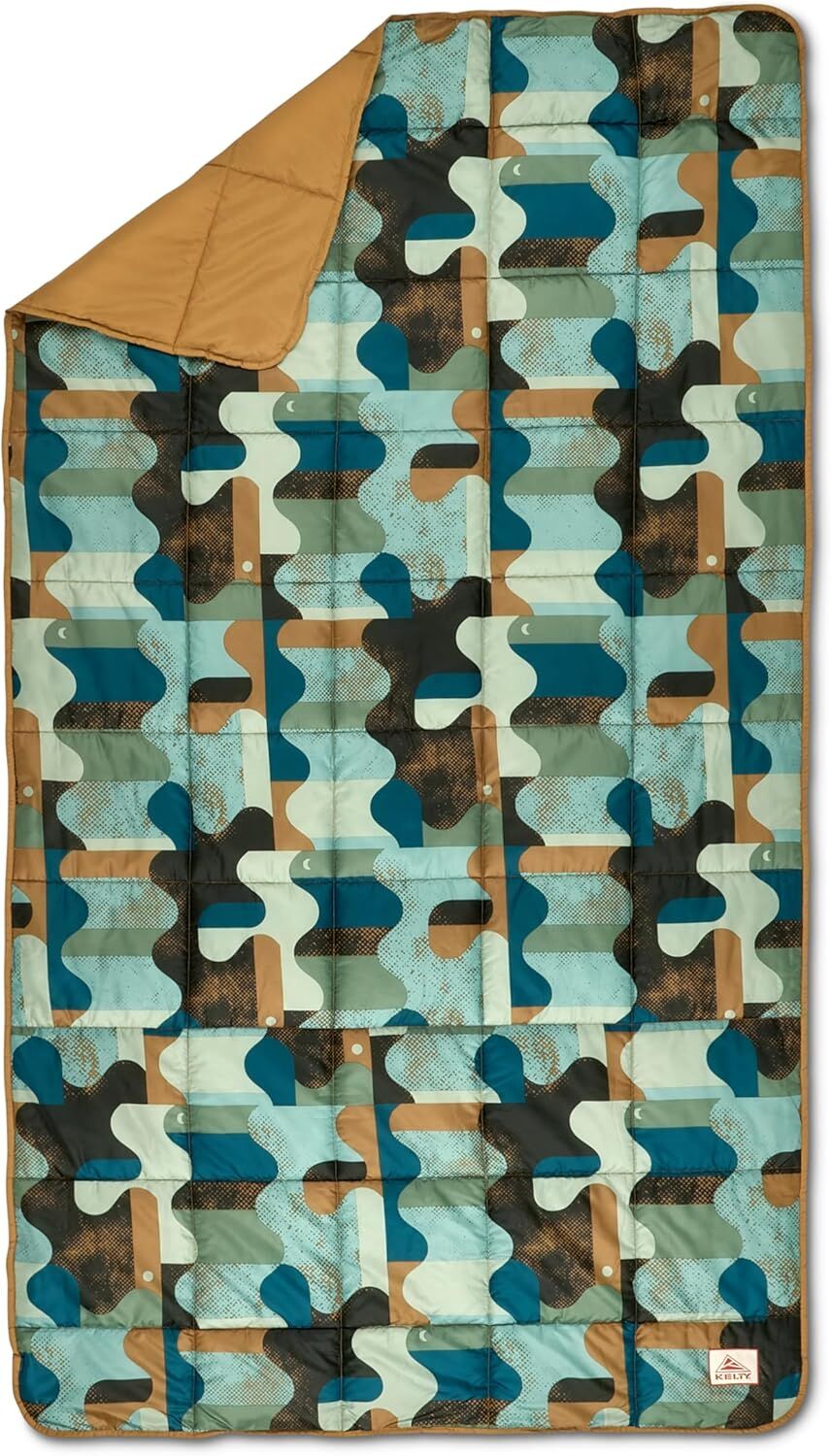 Kelty Bestie Blanket Geo Natural - Lightweight and Cozy Large 1P Blanket - Twin