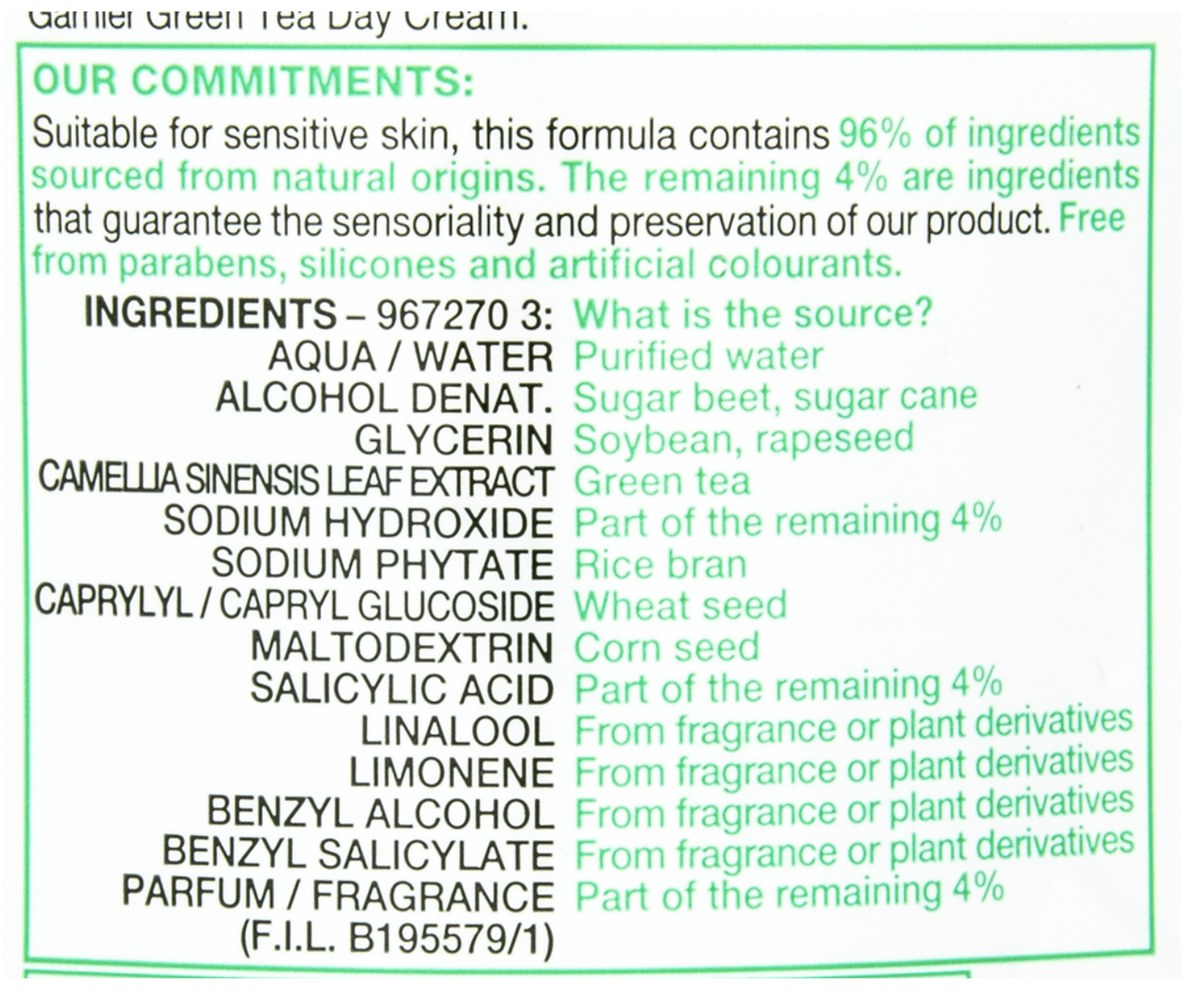 2x Garnier 200ml Nourishing Botanical Toner with Green Tea Combination Oily Skin