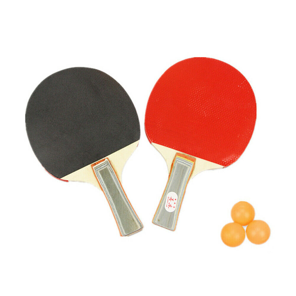 2 Players Table Tennis Set 2 Rackets Bats with 3 Ping Pong Balls Home Sports-0