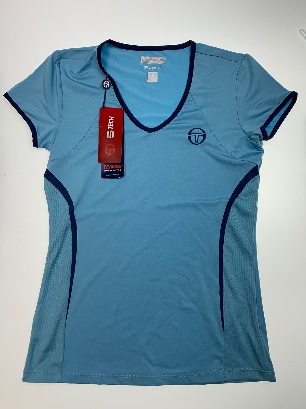 Sergio Tacchini Womens Eva Sports Tee Top Tennis - Light Blue-3