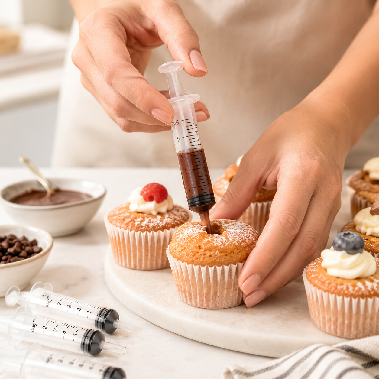 12x 5ml Dessert Syringes Cocktail Cake Party Shooter Crafts