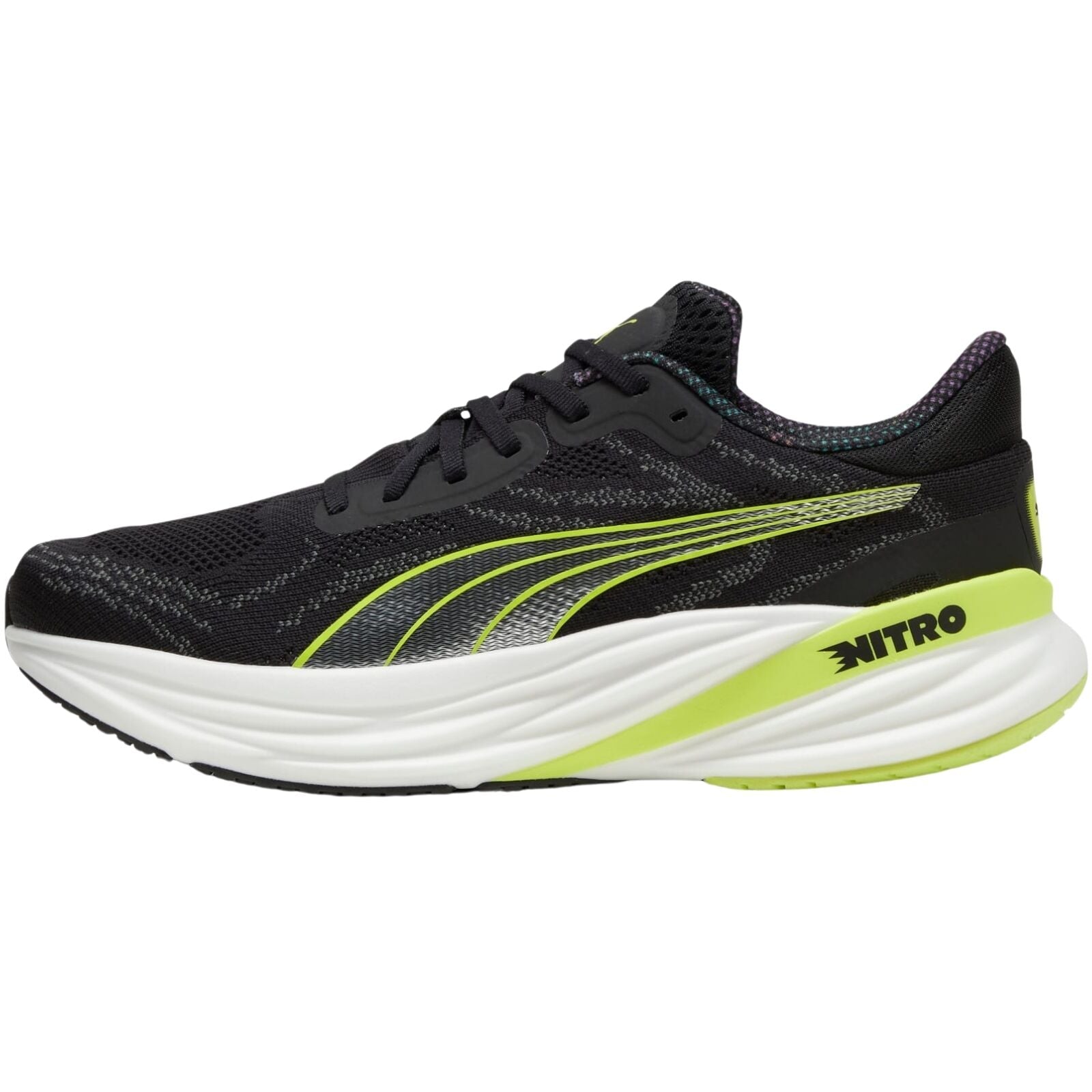 Mens Puma Magnify NITRO 2 Psychedelic Rush PUMA Black-Lime Pow - Size 12-1