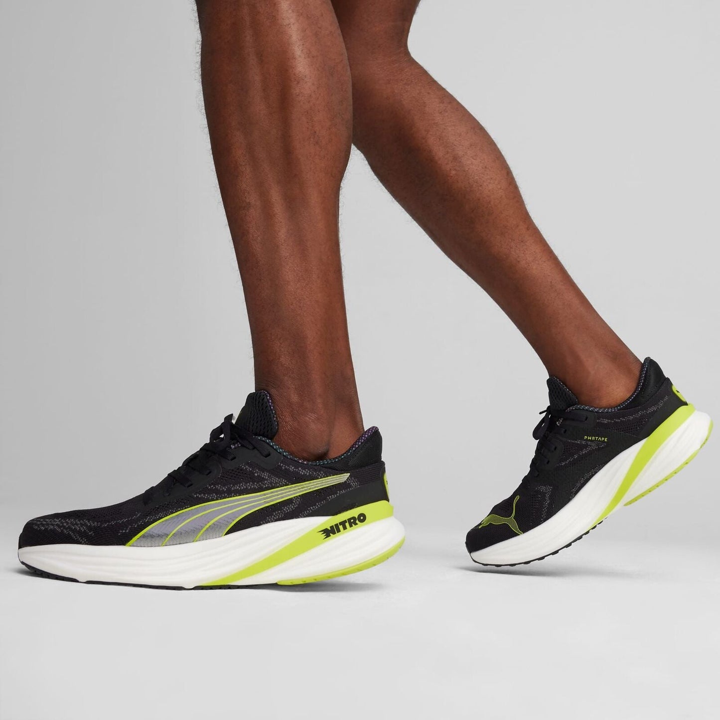 Mens Puma Magnify NITRO 2 Psychedelic Rush PUMA Black-Lime Pow - Size 11.5-2