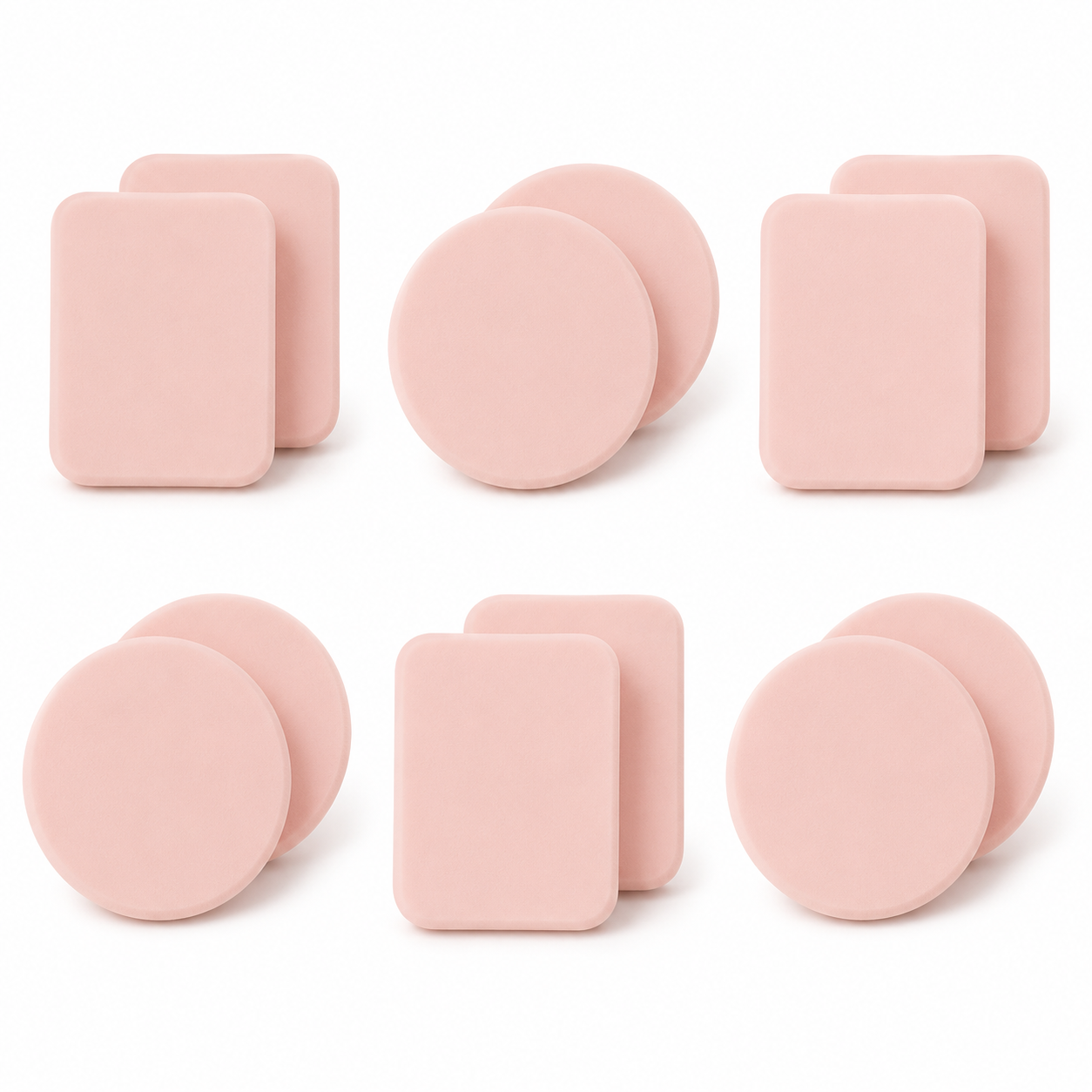 12pcs Cosmetic Sponge Powder Cosmetic Puff Foundation Makeup Tool